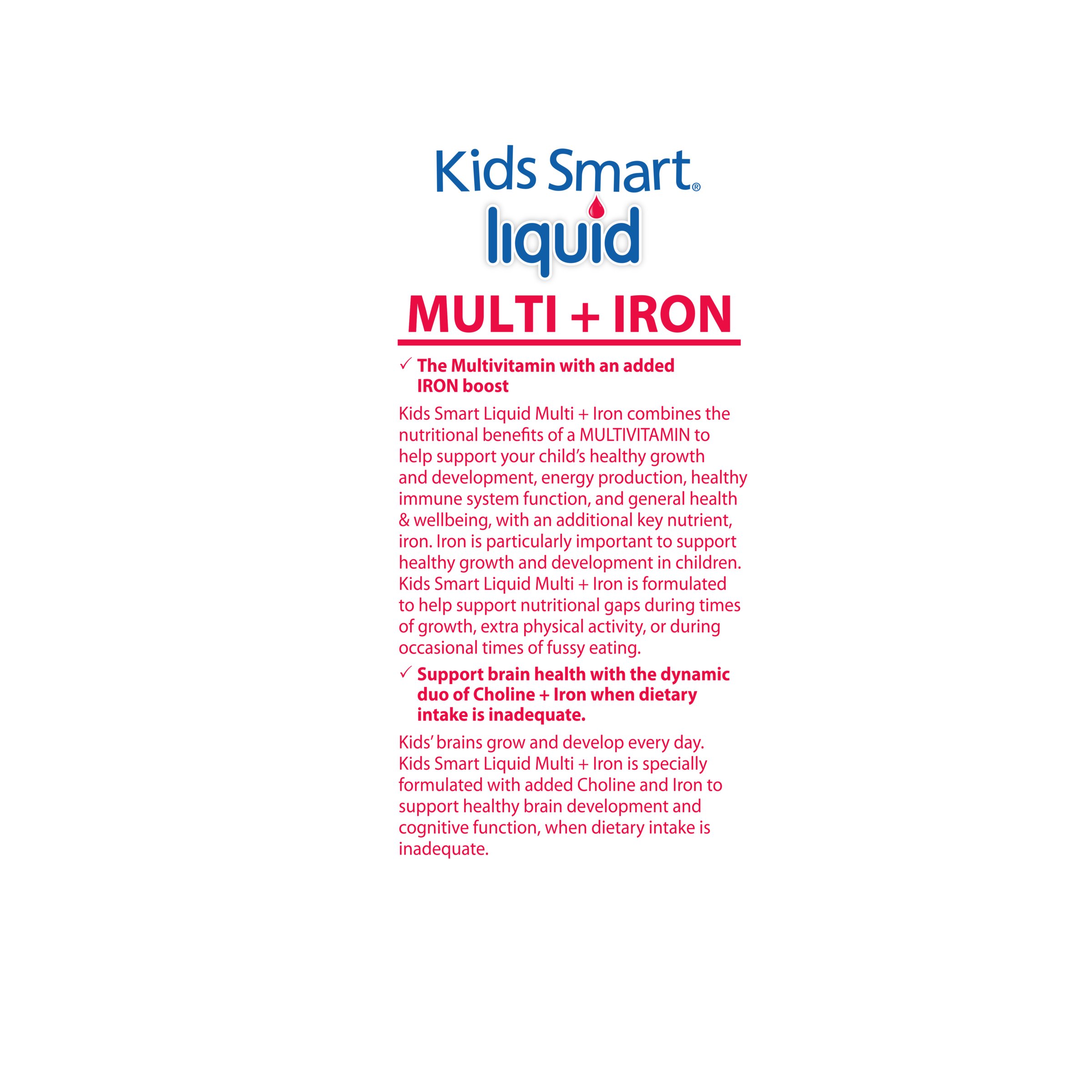 Nature's Way Kids Smart Liquid Multi + Iron 200ml - Image 2