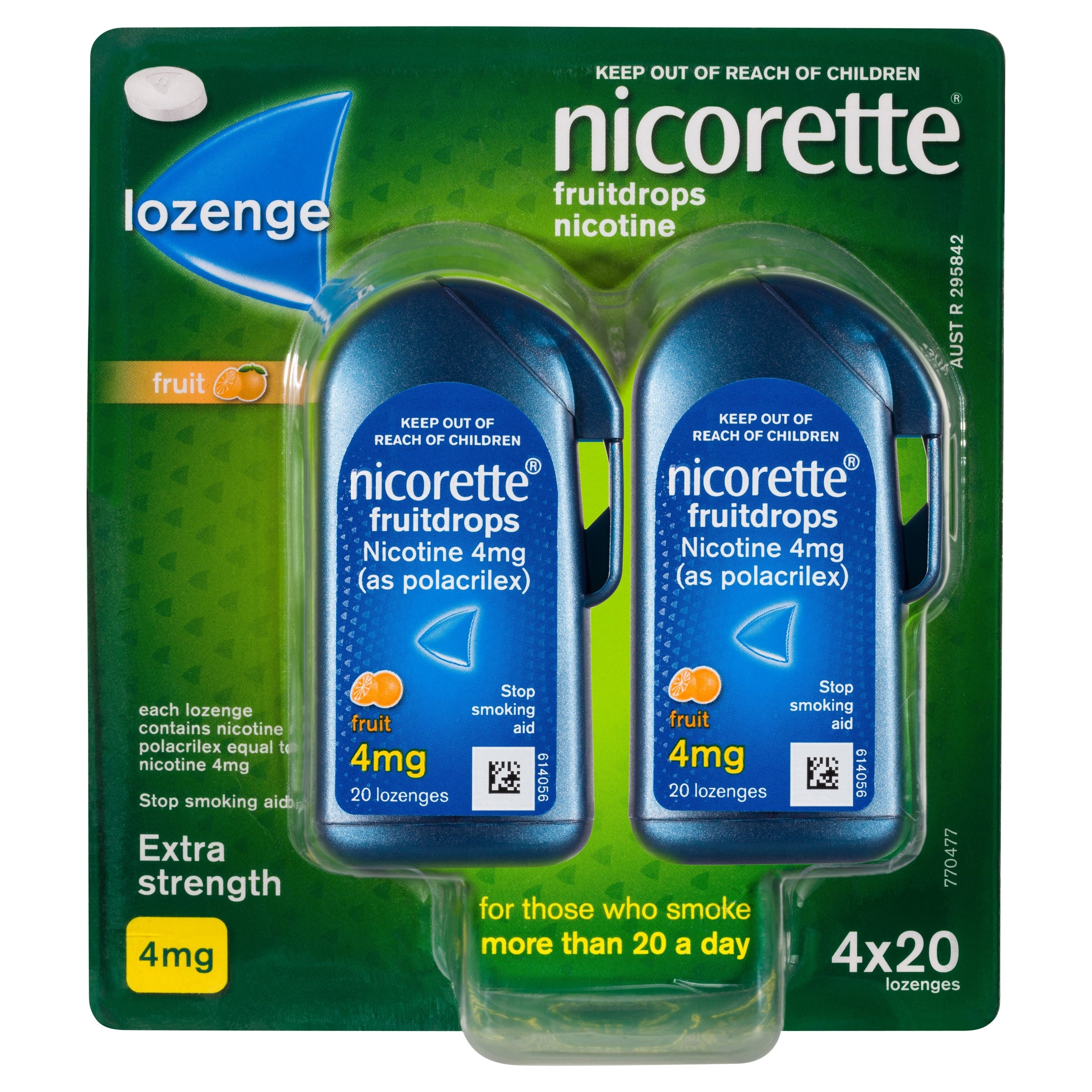 Nicorette Cooldrops Freshfruit 4mg - 80 Lozenges - Image 1