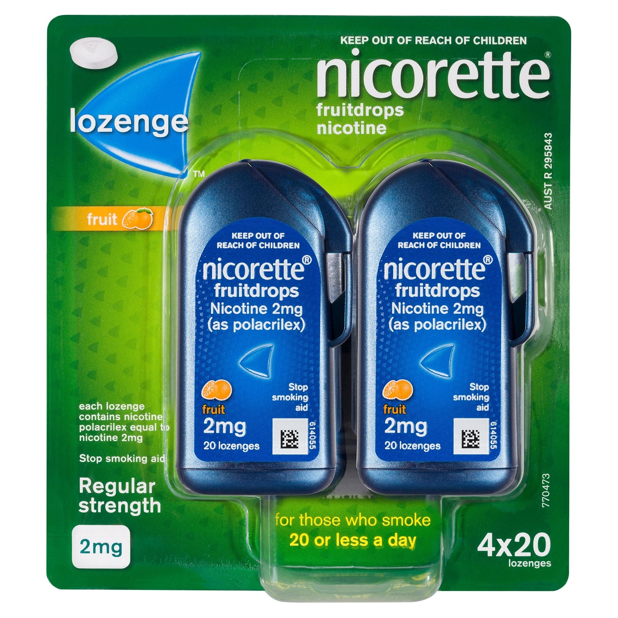 Nicorette Cooldrops Freshfruit 2mg - 80 lozenges - Image 1