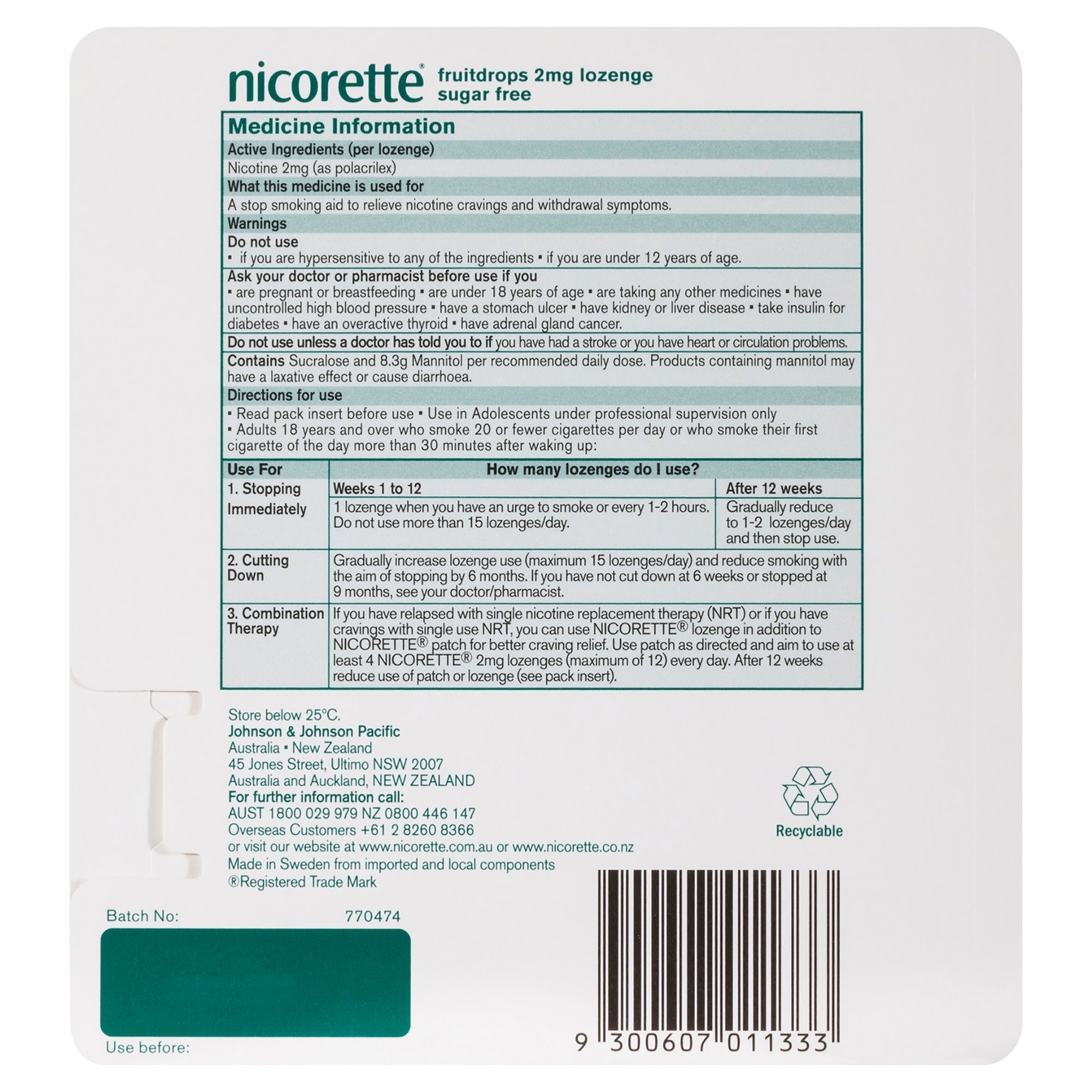 Nicorette Cooldrops Freshfruit 2mg - 80 lozenges - Image 2