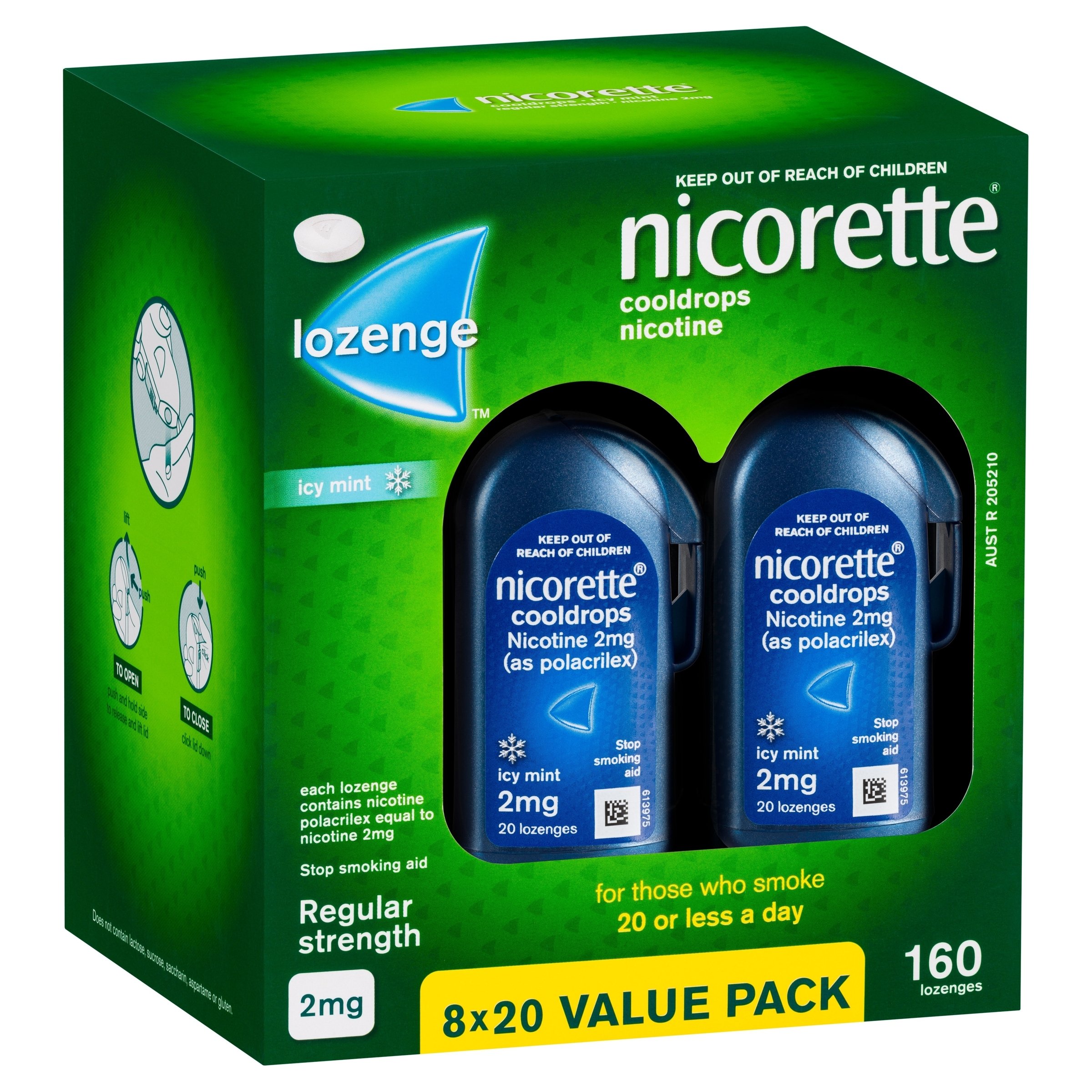 Nicorette Cooldrops 2mg Regular Strength 160 Lozenges - Image 7