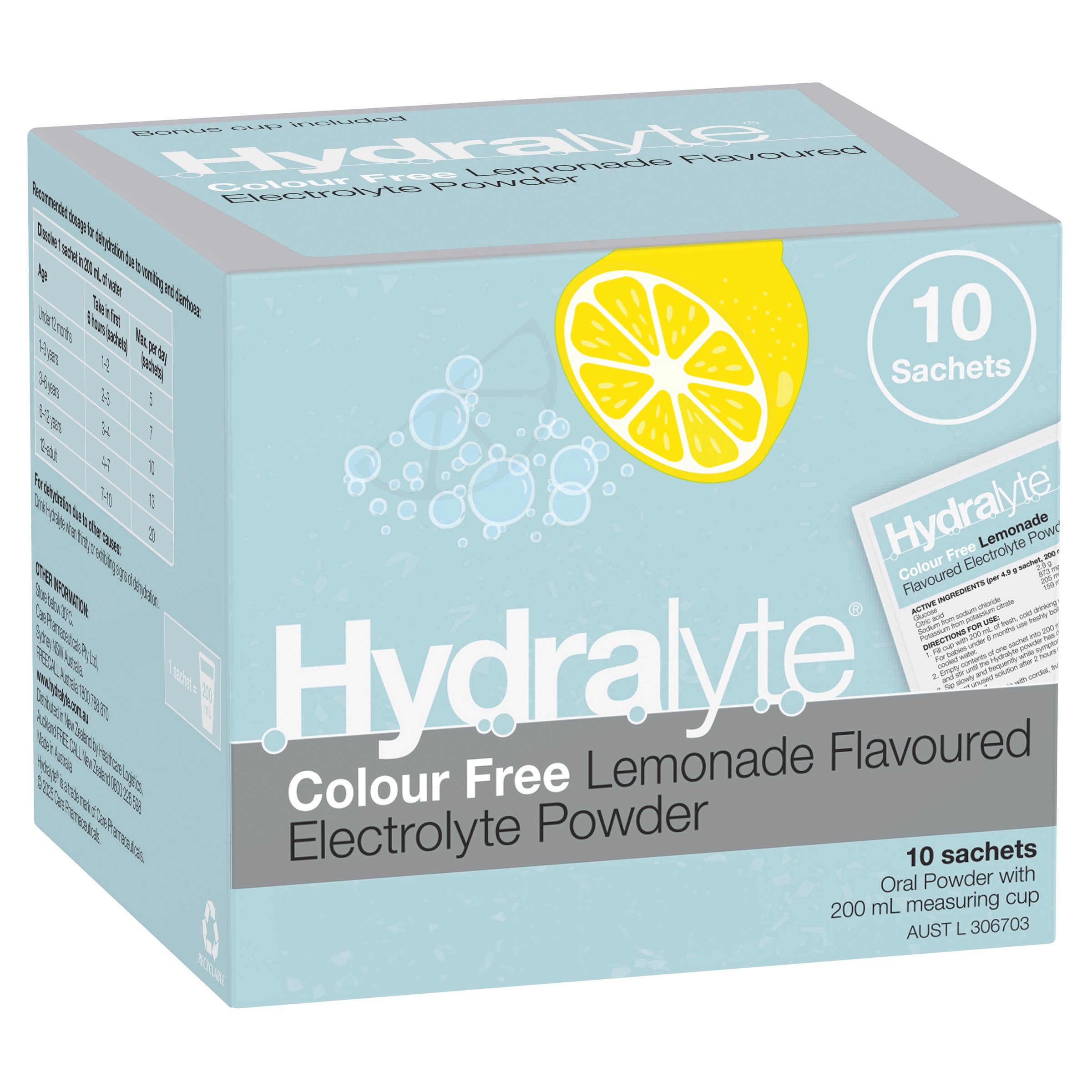 Hydralyte Electrolyte Powder Lemonade Flavoured 10 Sachets - Image 11