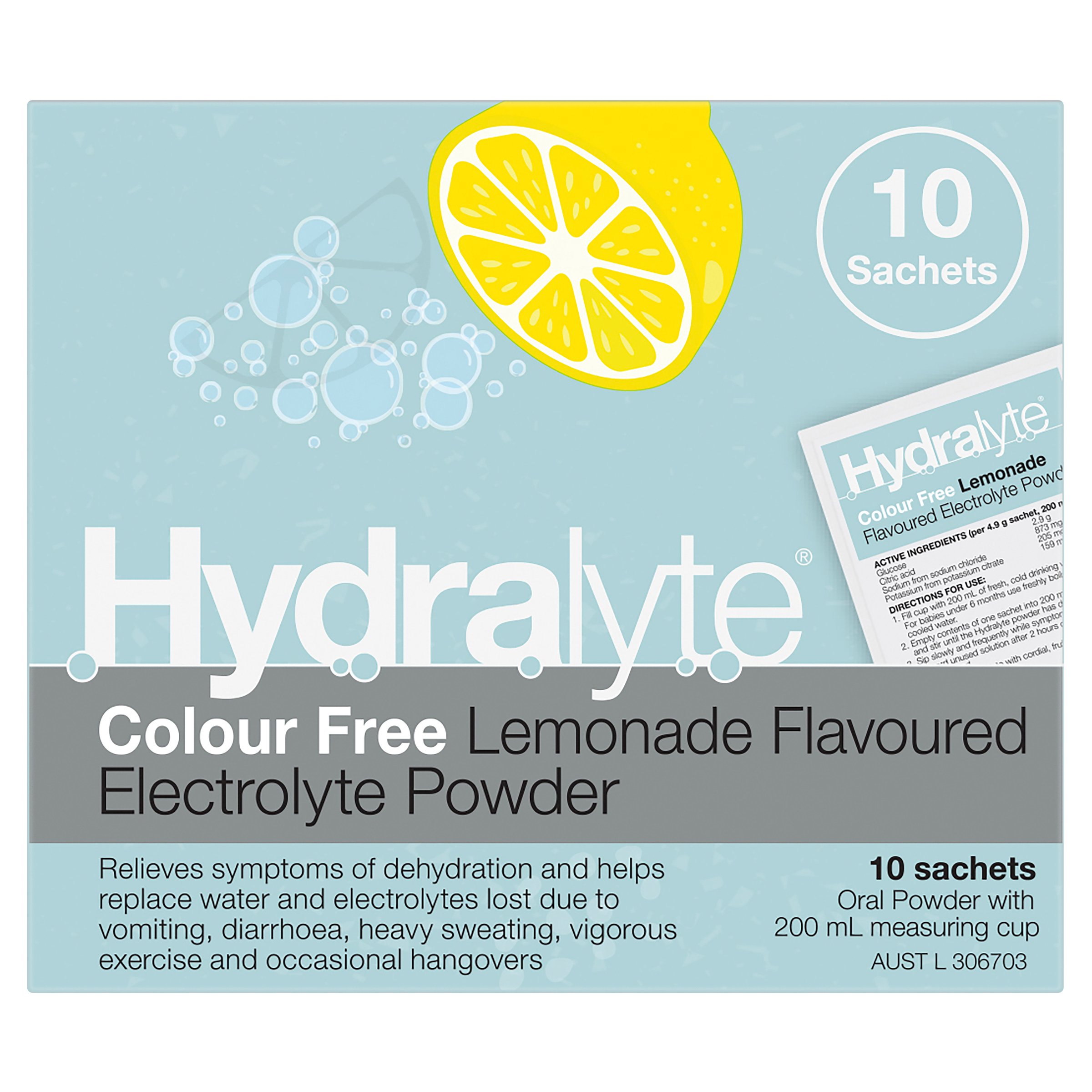 Hydralyte Electrolyte Powder Lemonade Flavoured 10 Sachets - Image 10