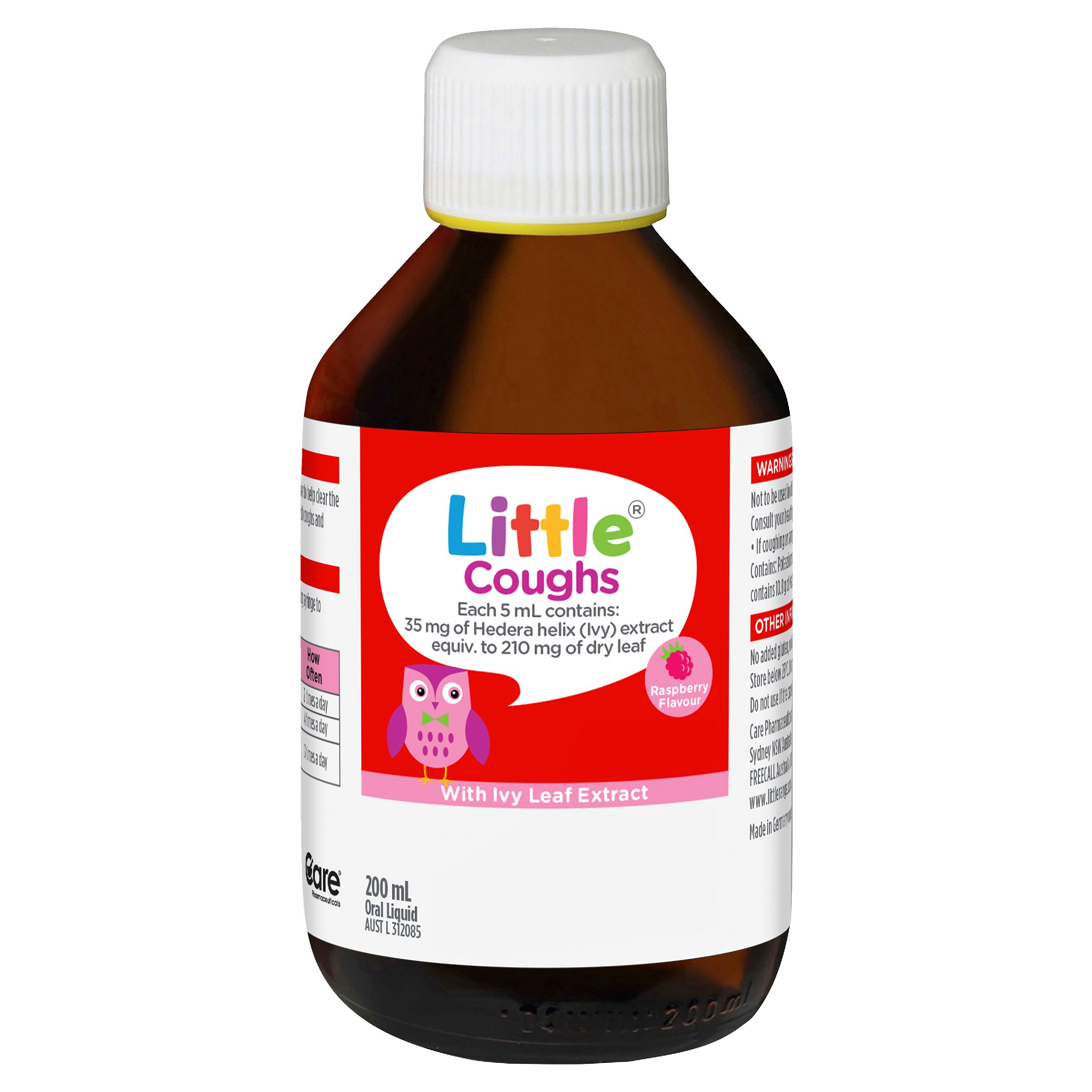 Little Coughs for Coughs & Chesty Congestion Raspberry 200ml - Image 9
