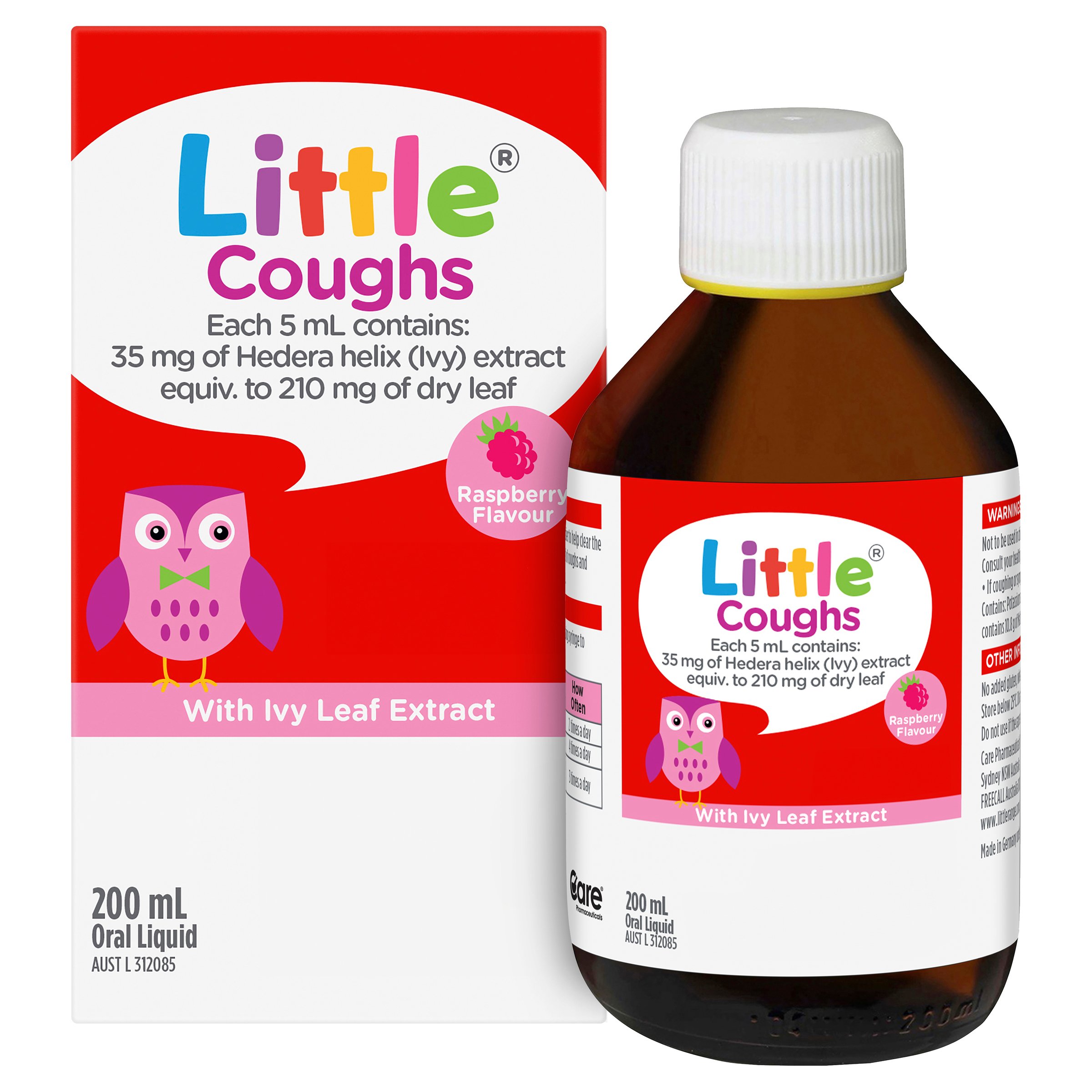 Little Coughs for Coughs & Chesty Congestion Raspberry 200ml - Image 10