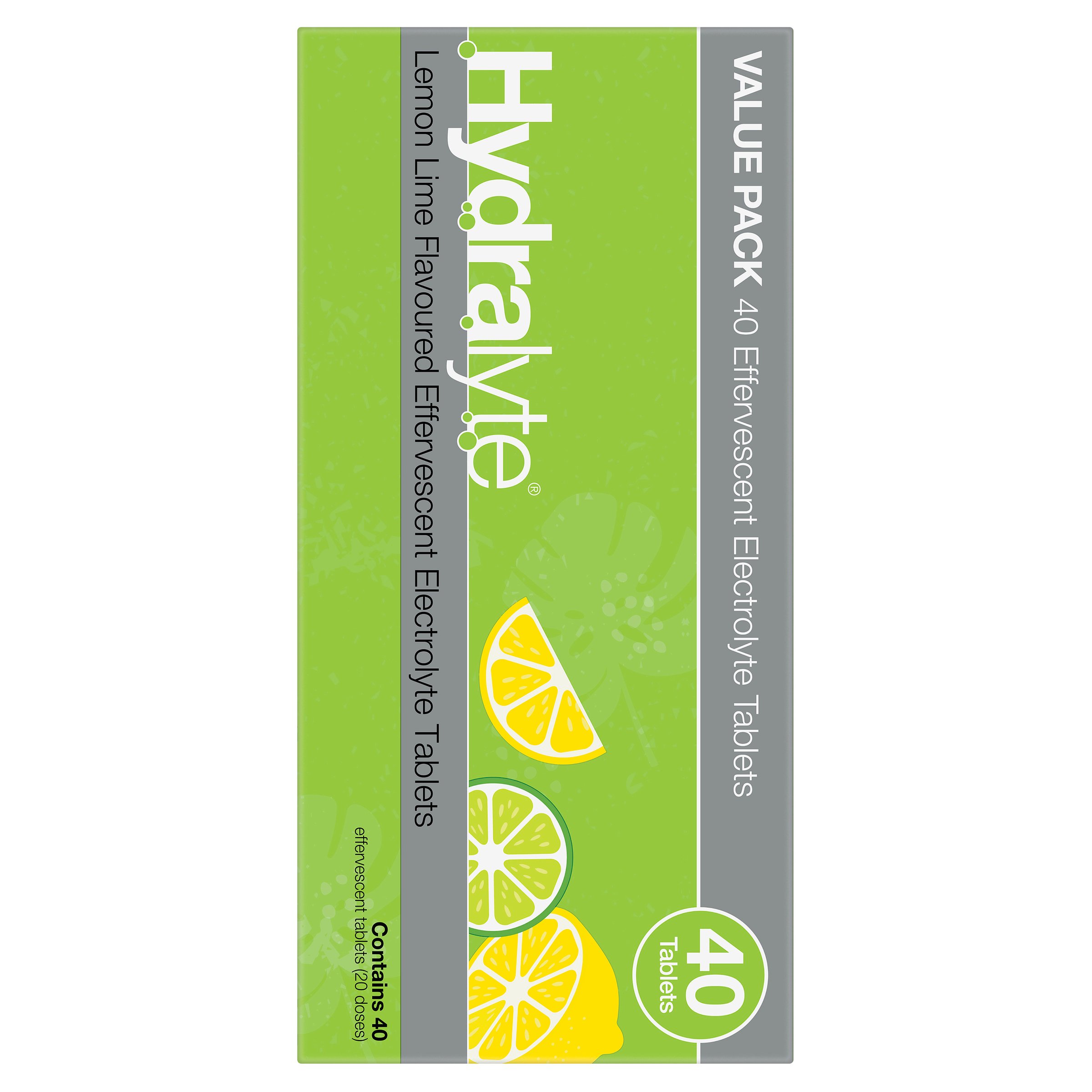 Hydralyte Effervescent Lemon Lime 40 tablets - Image 13
