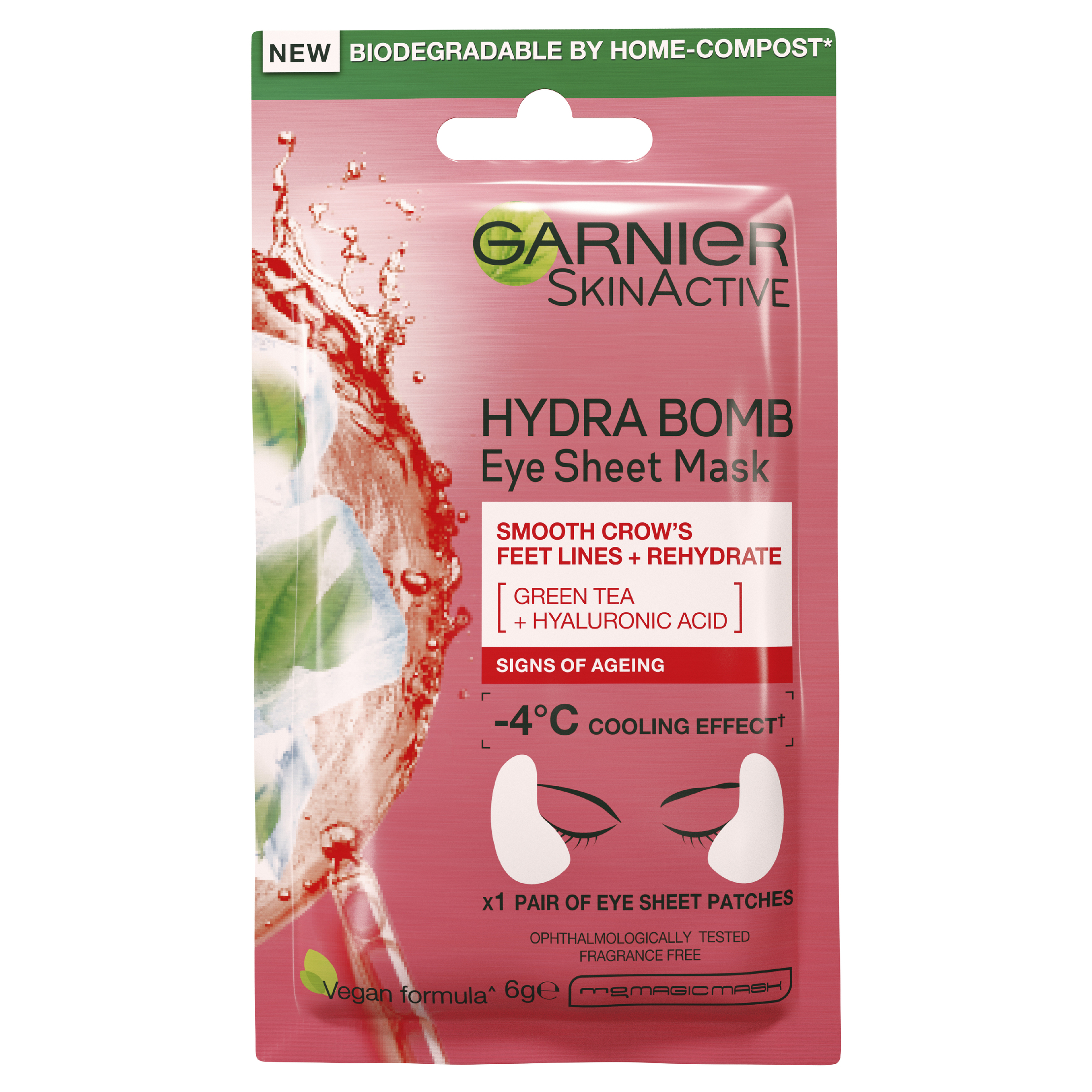 Garnier Hydrabomb Face Eye Mask Anti Aging 6g - Image 1