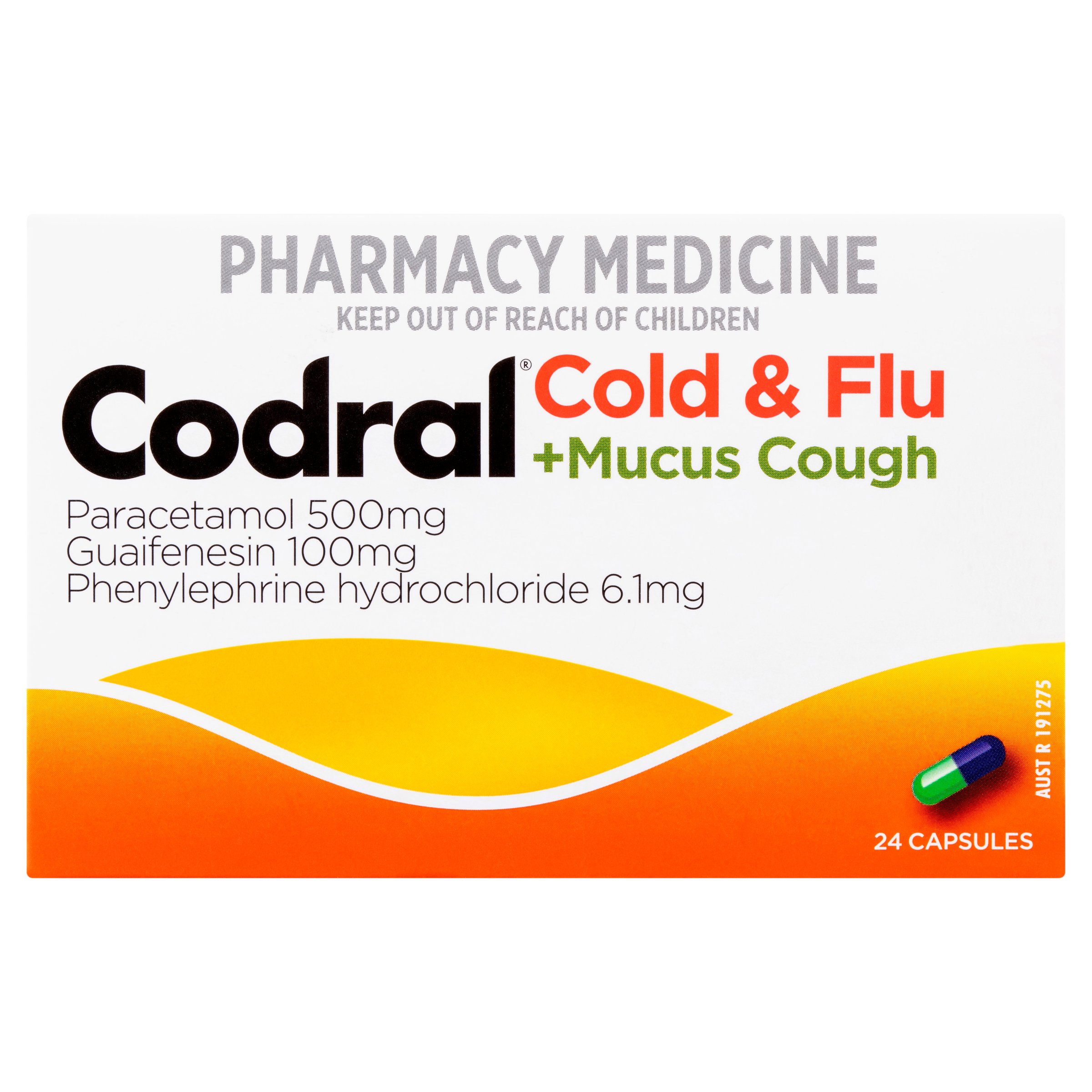Codral Cold & Flu + Mucus Cough 24 capsules - Image 1