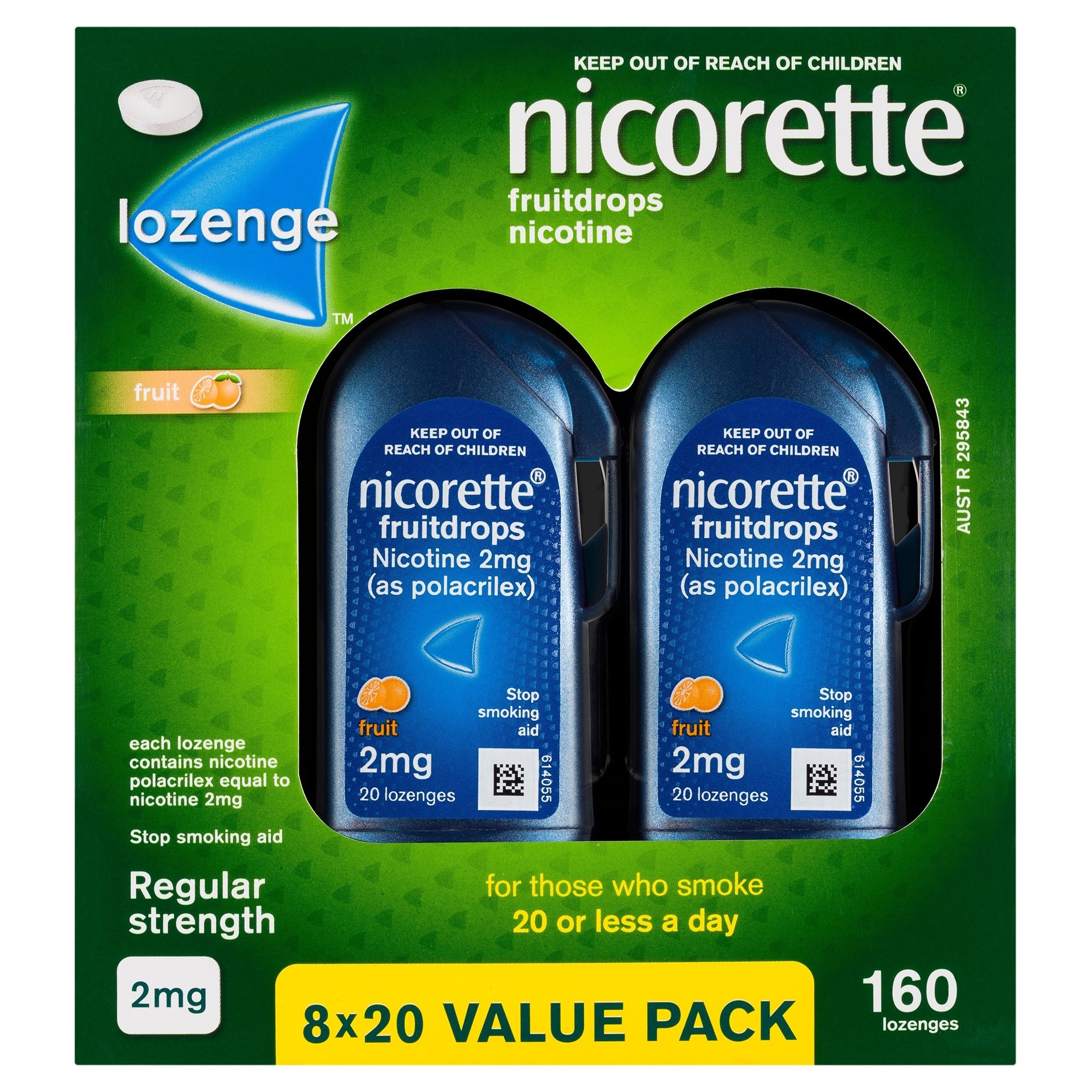 Nicorette Fruitdrops 2mg - 160 lozenges - Image 1