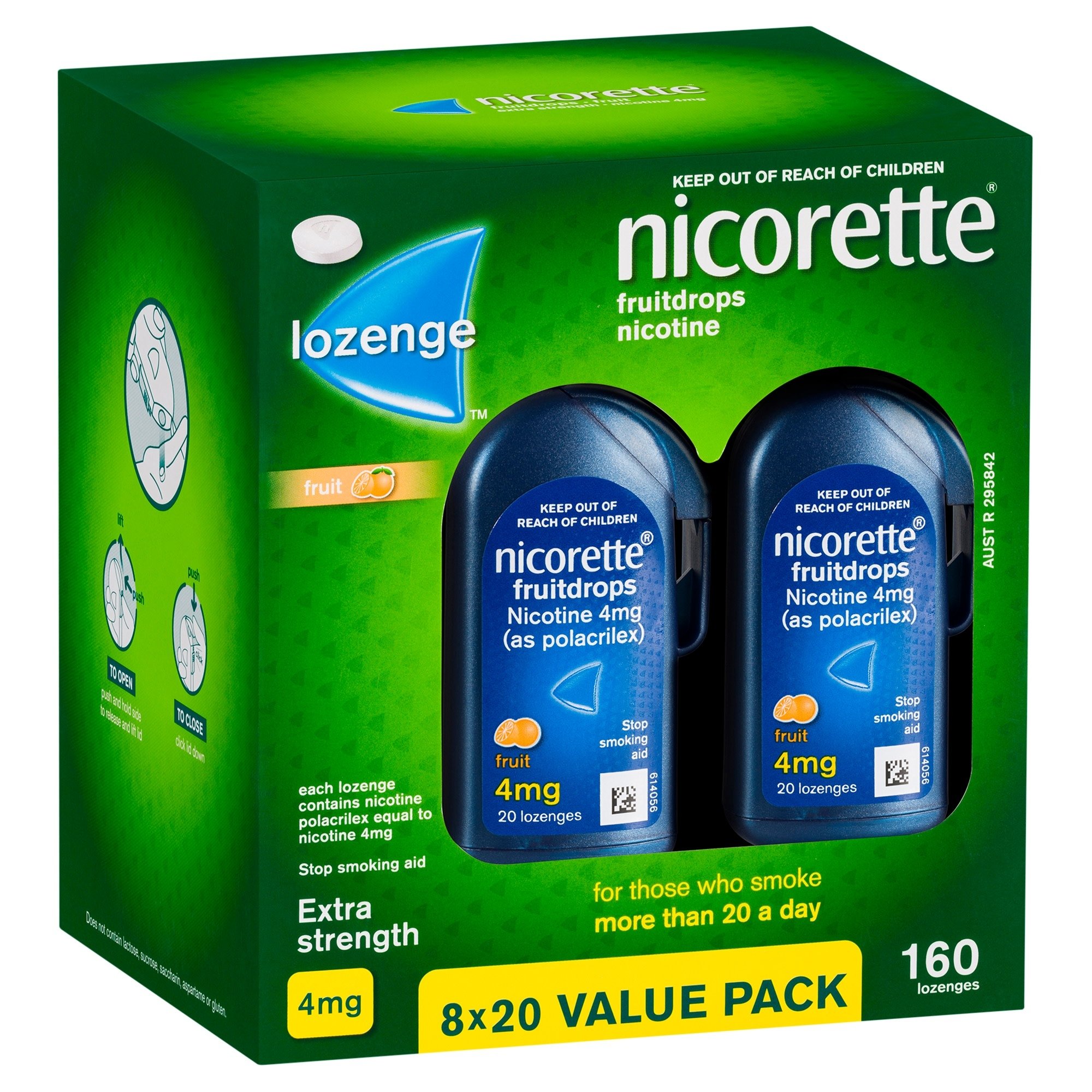 Nicorette Cooldrops Fresh Fruit 4mg - 160 lozenges - Image 7