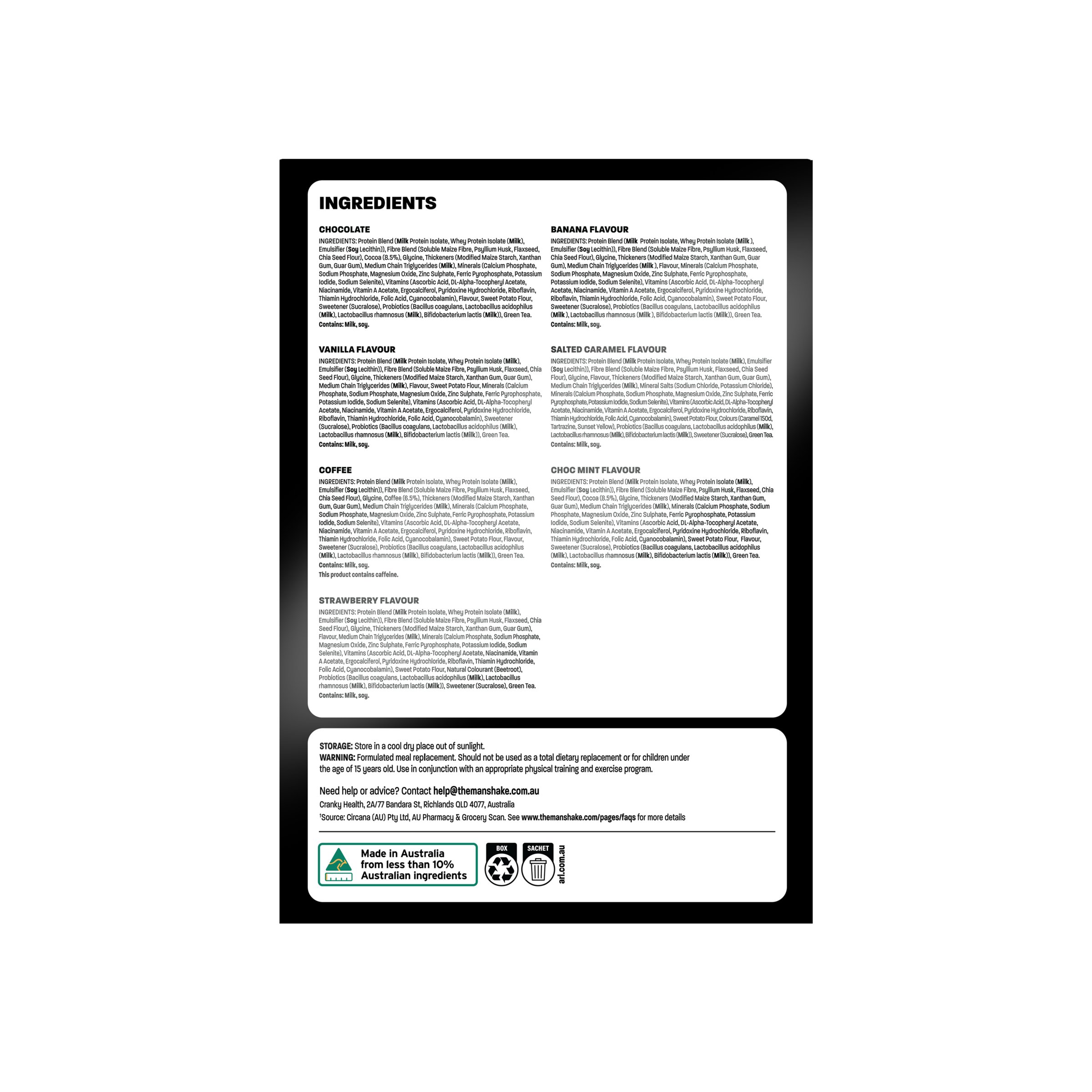 The Man Shake Meal Replacement Variety 14 pack - Image 4