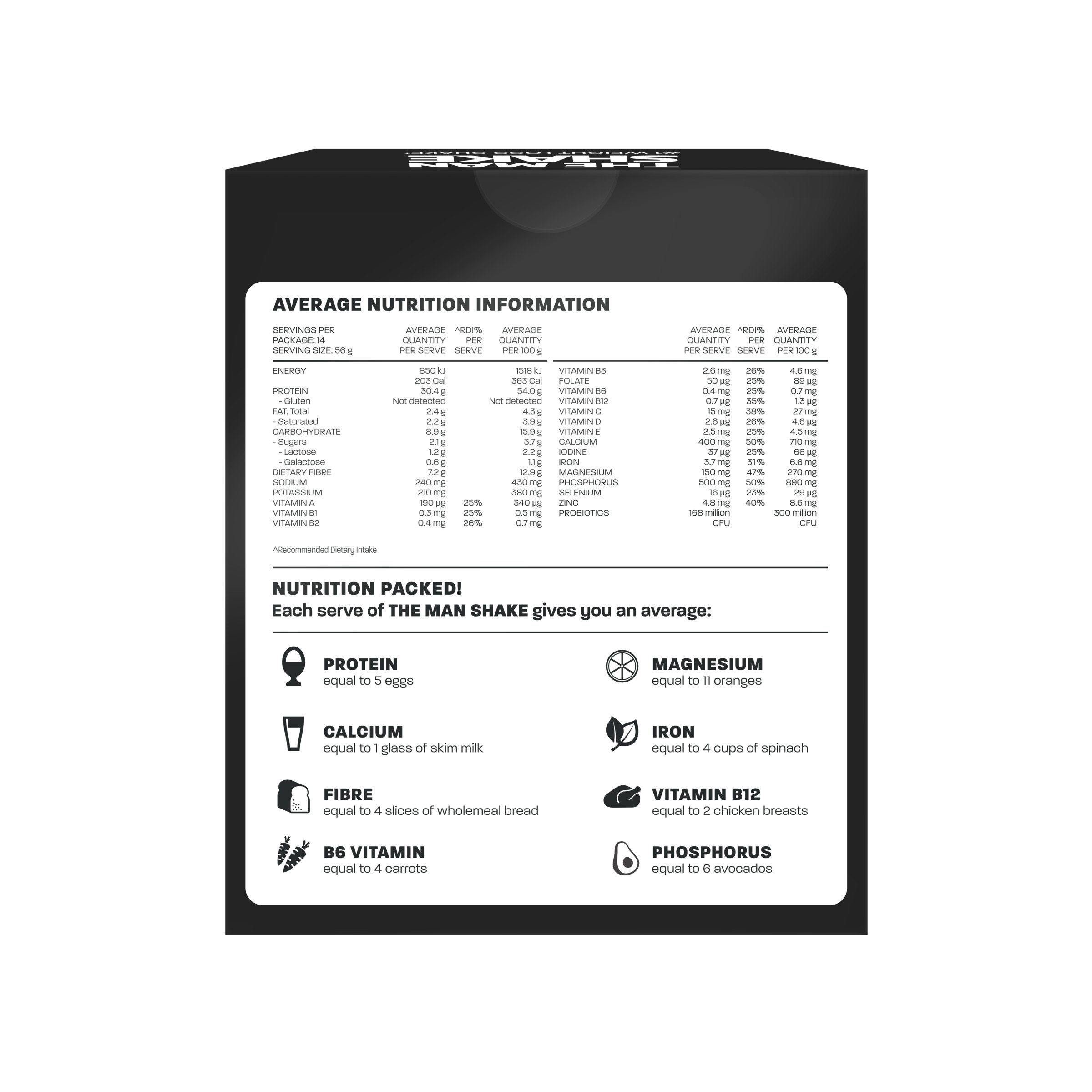 The Man Shake Meal Replacement Variety 14 pack - Image 2