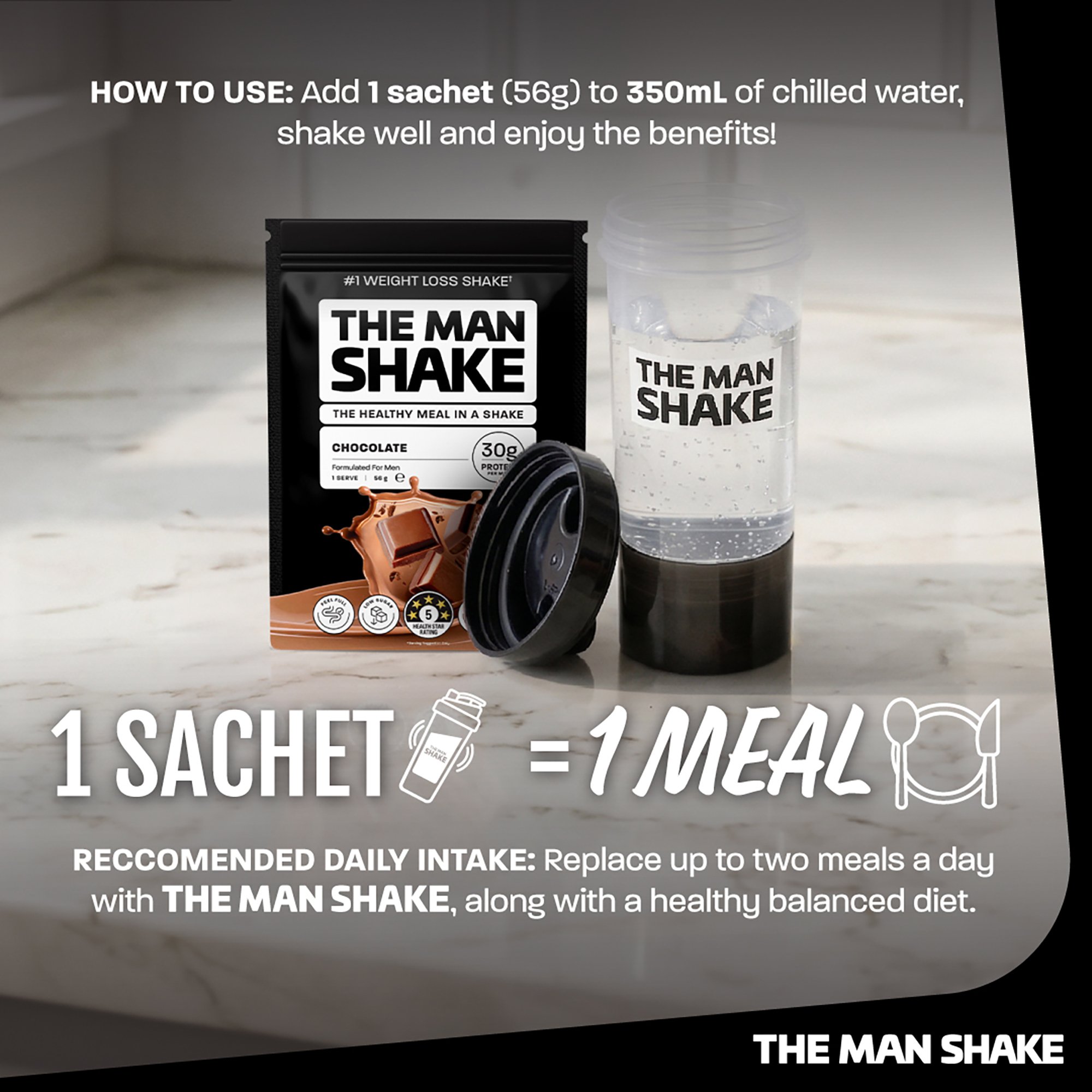 The Man Shake Meal Replacement Variety 14 pack - Image 6