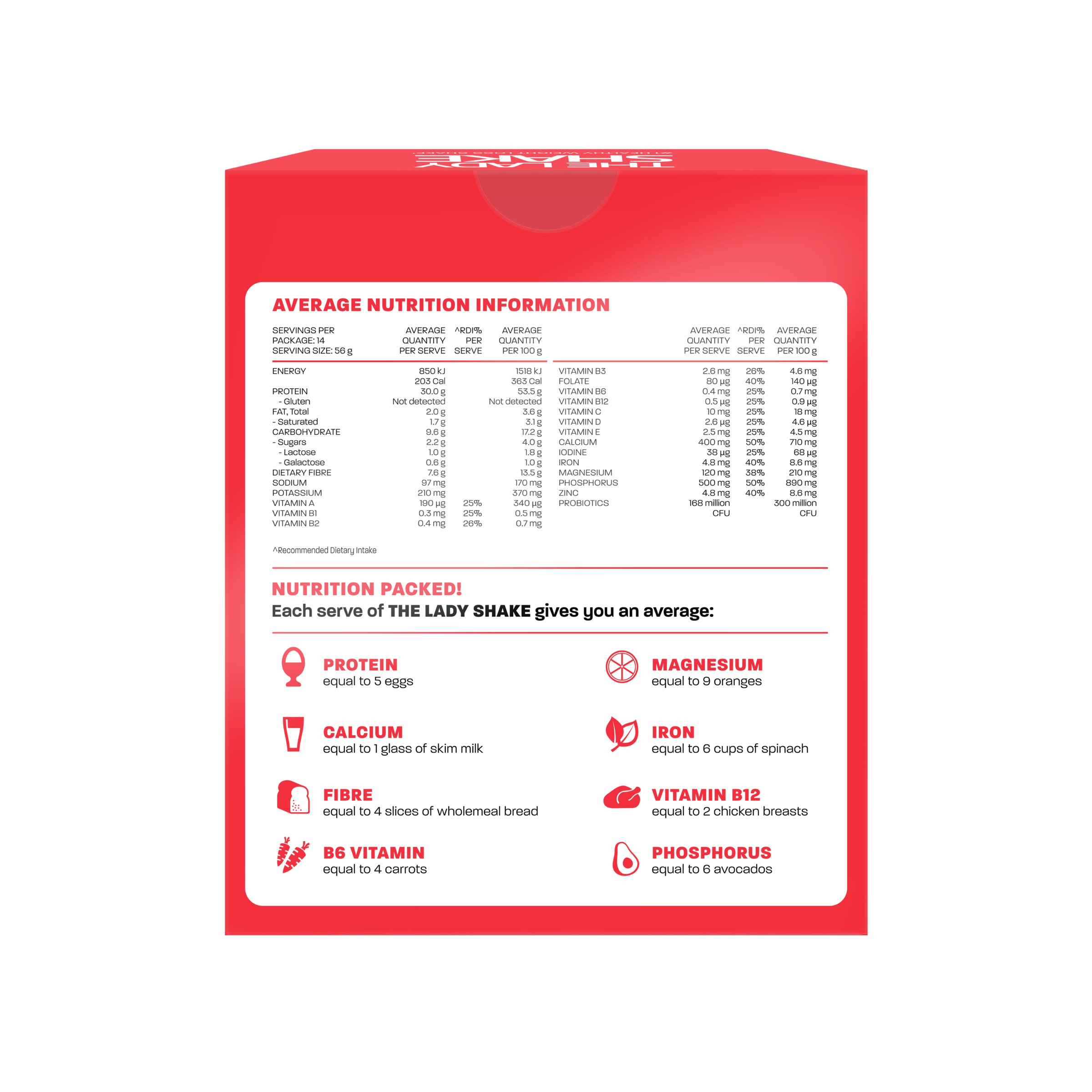 The Lady Shake Meal Replacement Variety 14 pack - Image 2