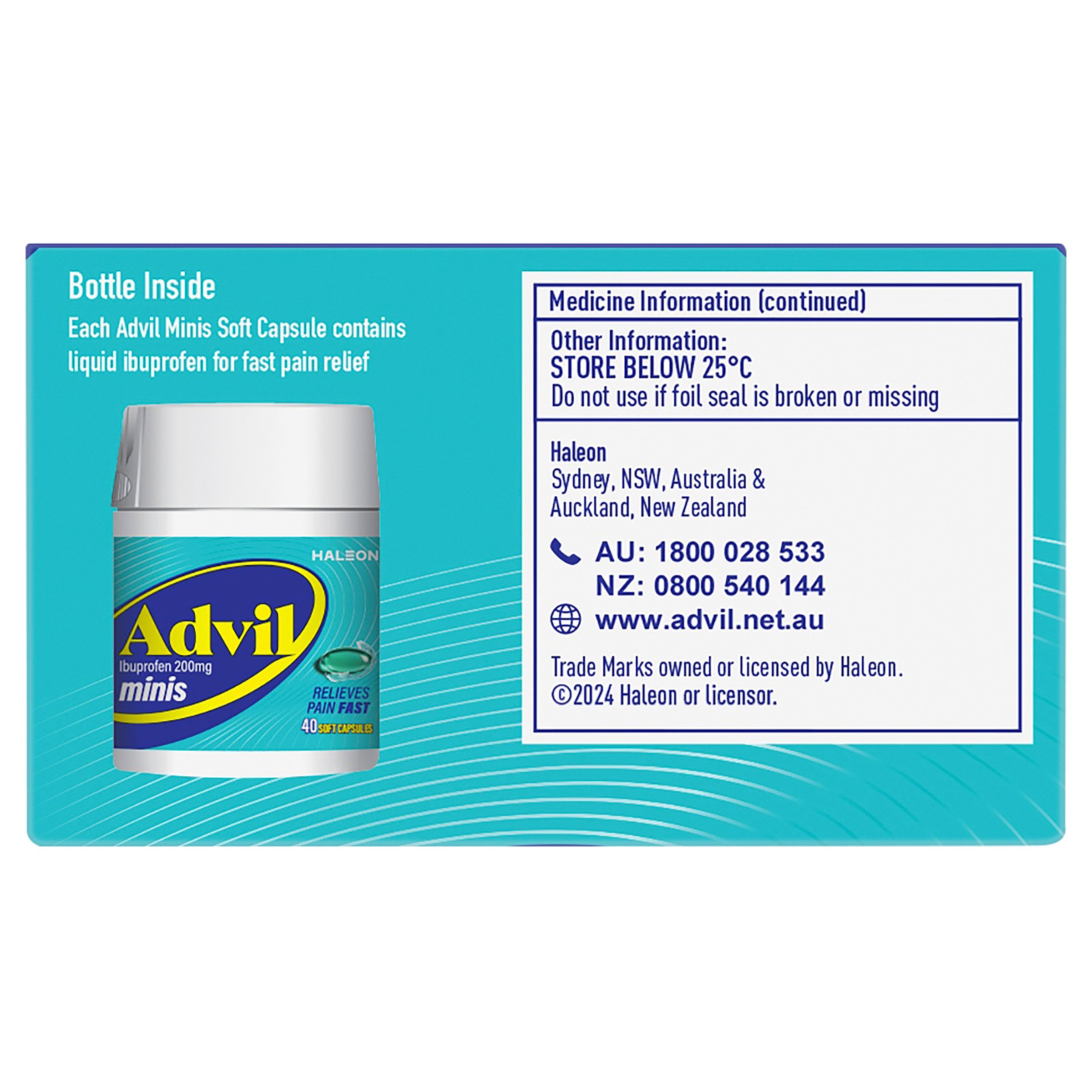 Advil Ibuprofen 200mg Minis 40 liquid capsules - Image 5