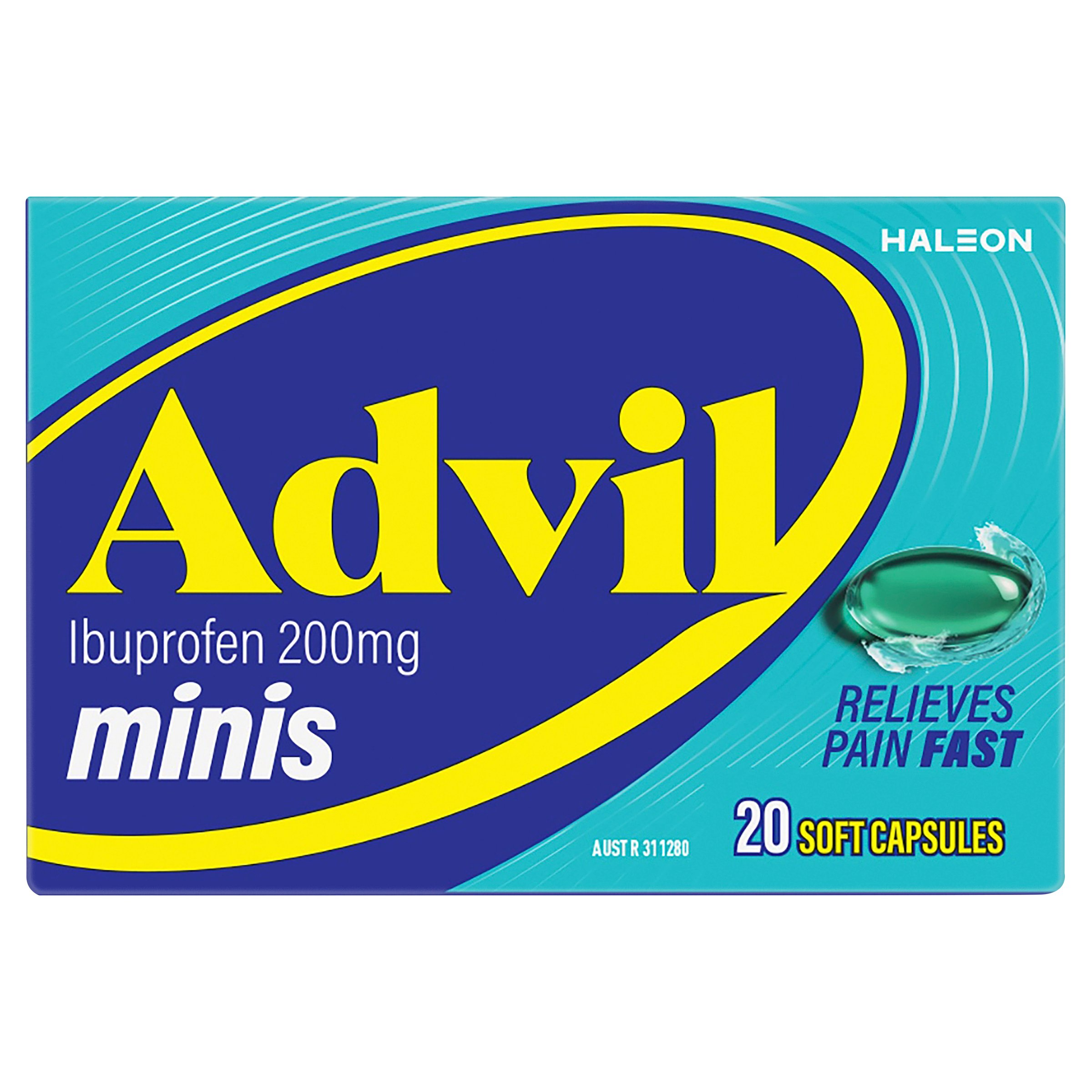 Advil Ibuprofen 200mg Minis 20 liquid capsules - Image 1