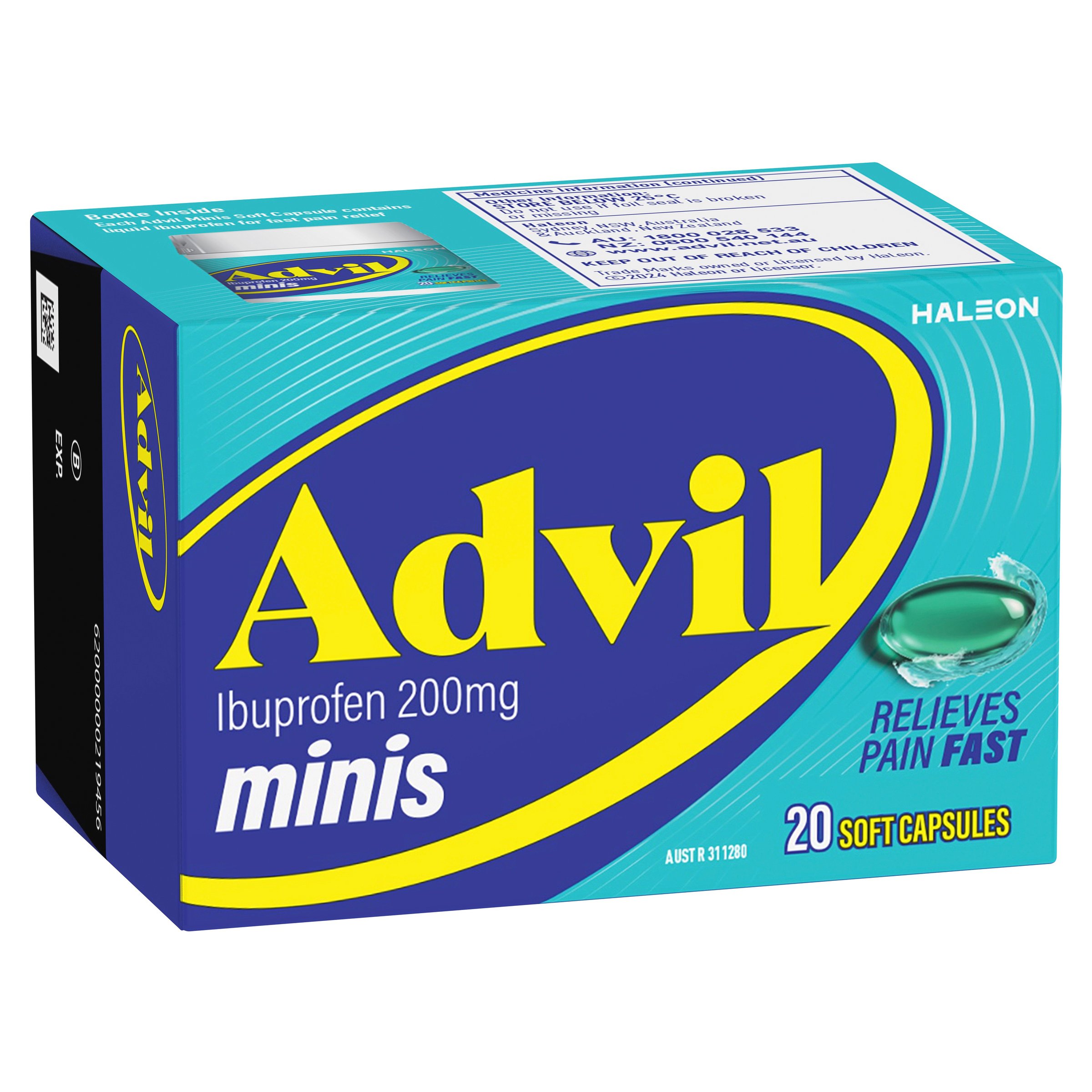 Advil Ibuprofen 200mg Minis 20 liquid capsules - Image 9