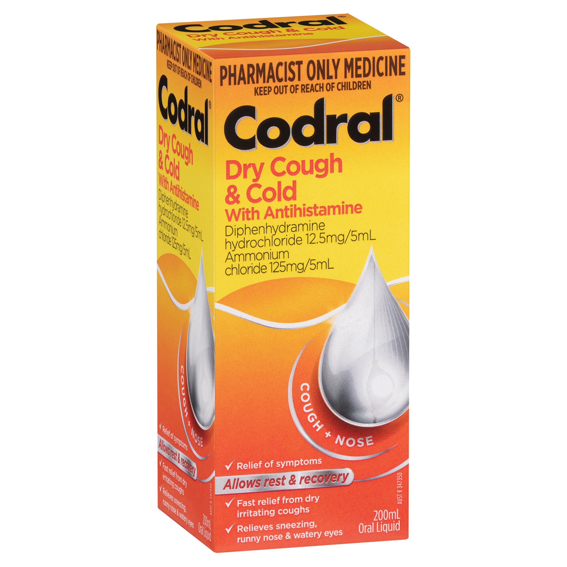 Codral Dry Cough & Cold + Antihistamines 200ml - Image 3