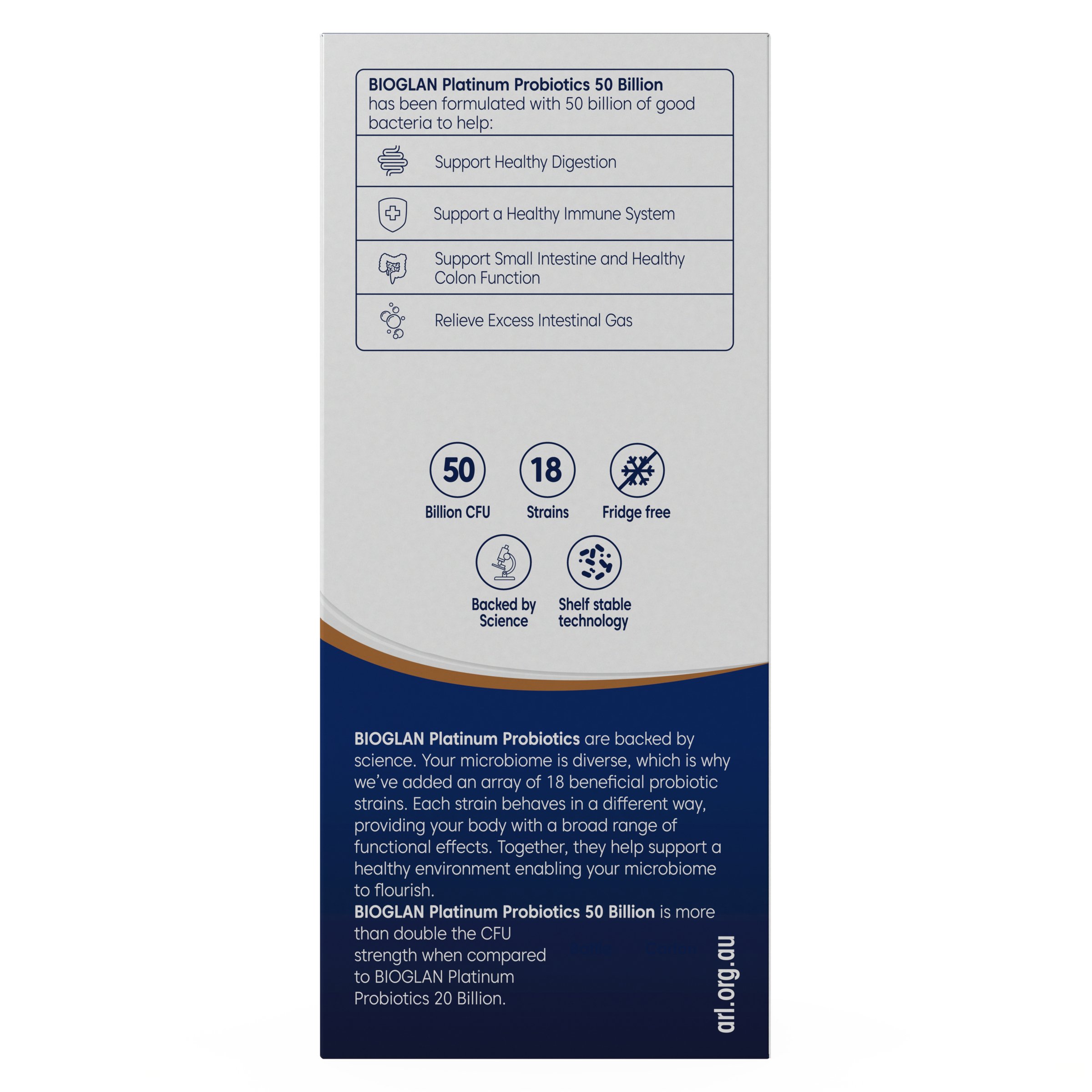 Bioglan Platinum Probiotic 50 Billion - 30 tablets - Image 2