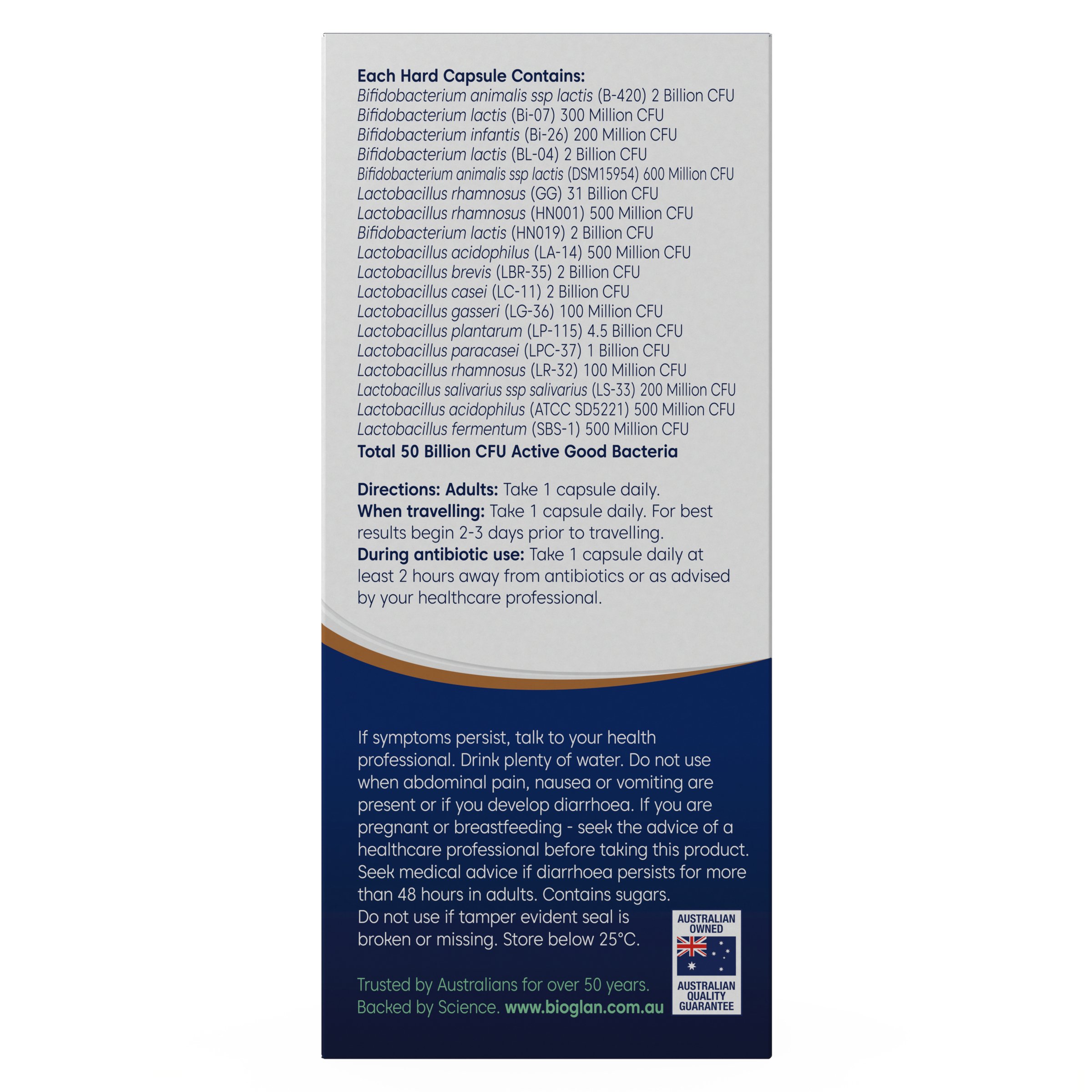 Bioglan Platinum Probiotic 50 Billion - 30 tablets - Image 3