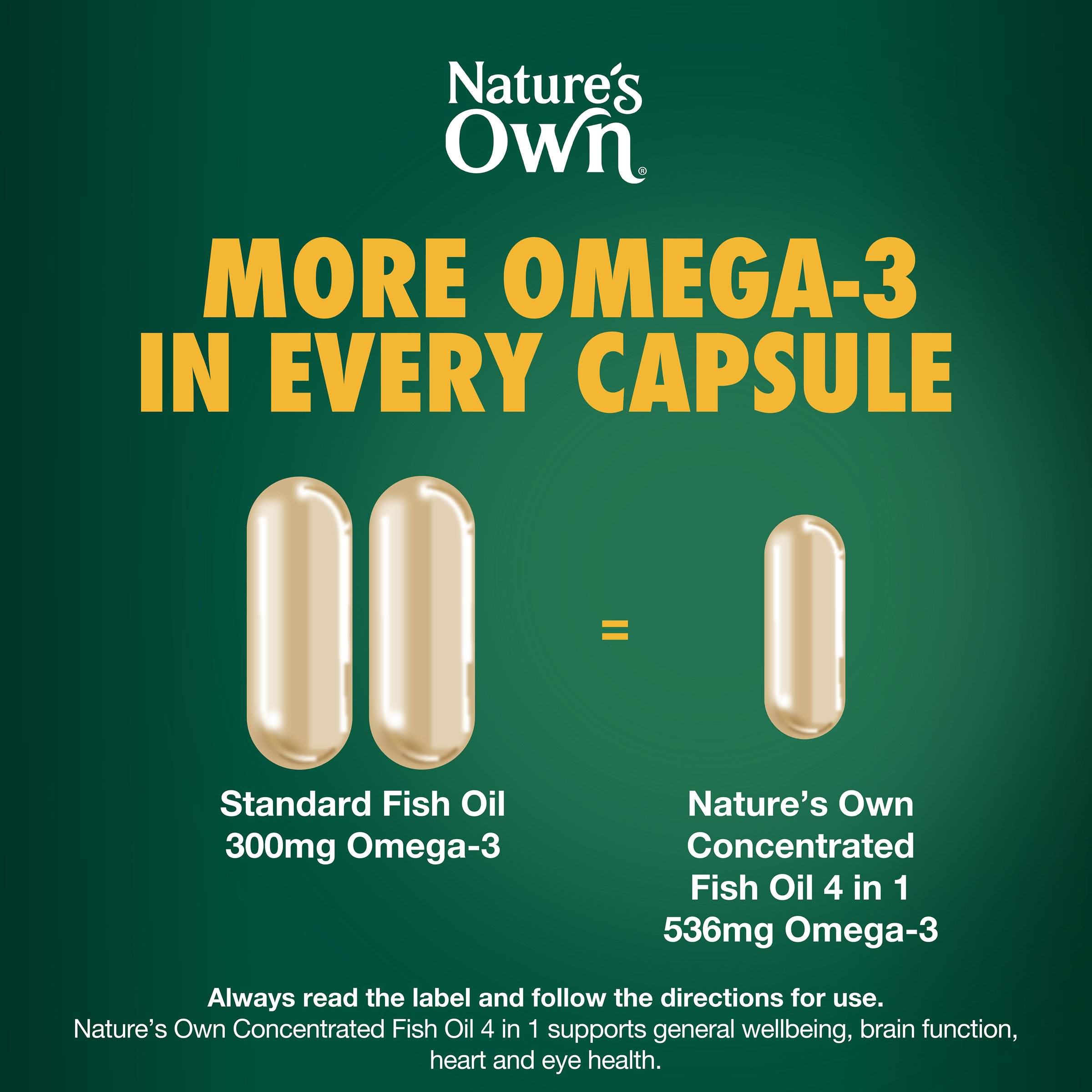 Nature's Own Concentrated Fish Oil 4 in 1 - 90 capsules - Image 7