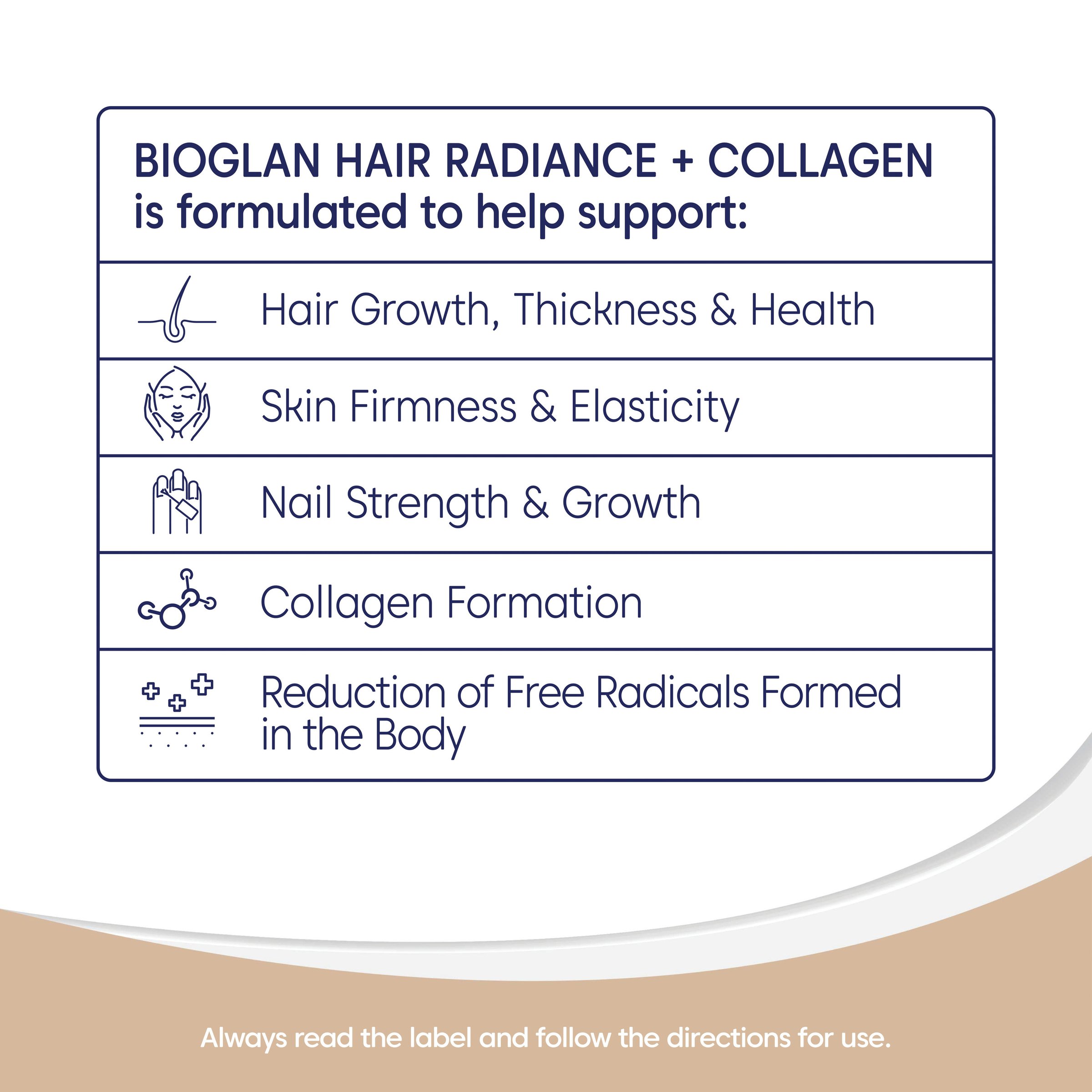 Bioglan Hair Radiance + Collagen 90 capsules - Image 4
