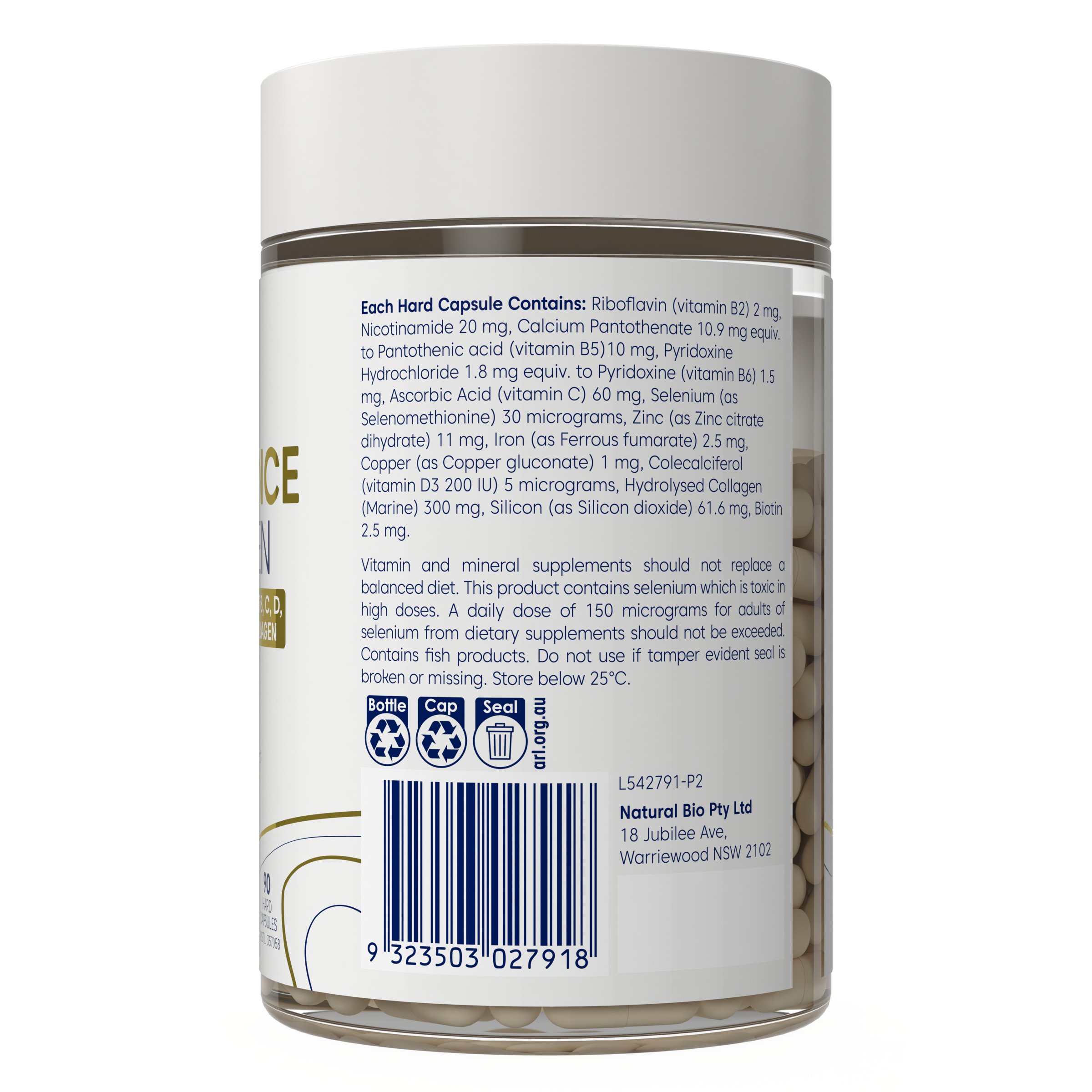 Bioglan Hair Radiance + Collagen 90 capsules - Image 3