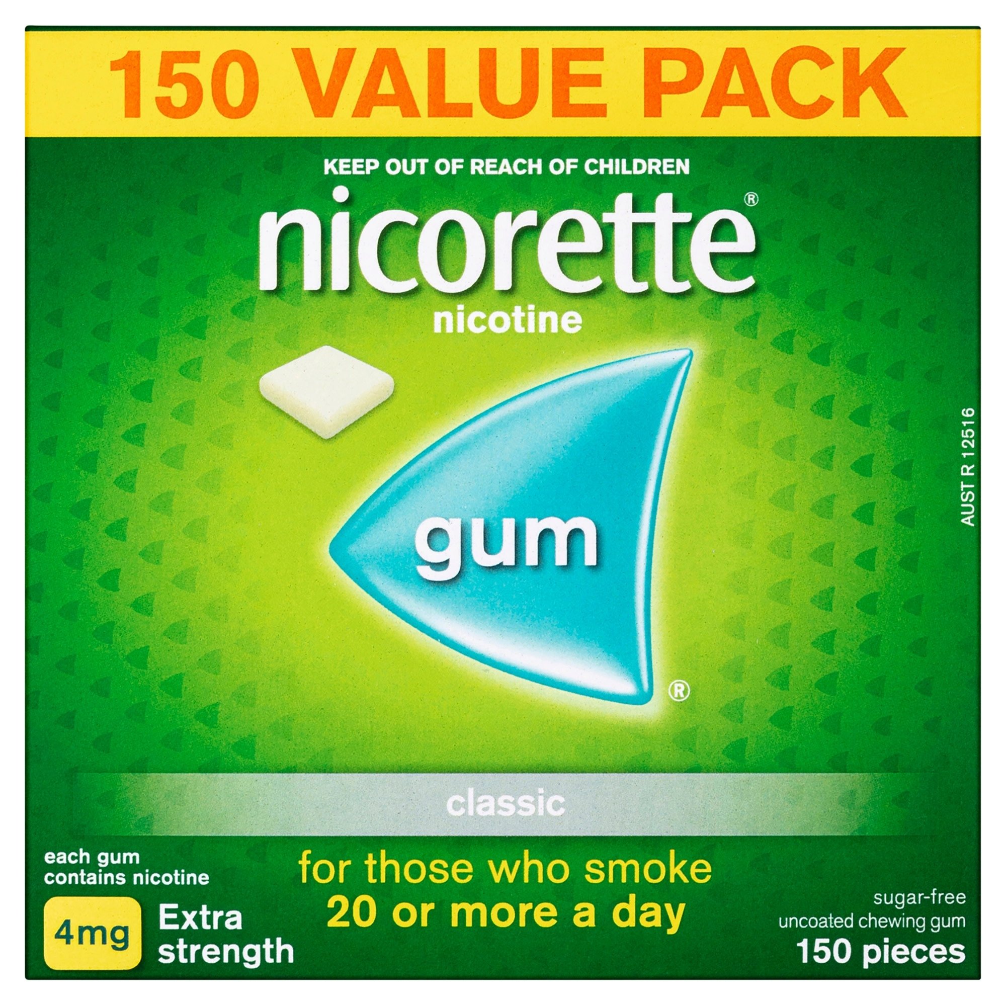 Nicorette Gum Classic 4mg - 150 pieces - Image 1