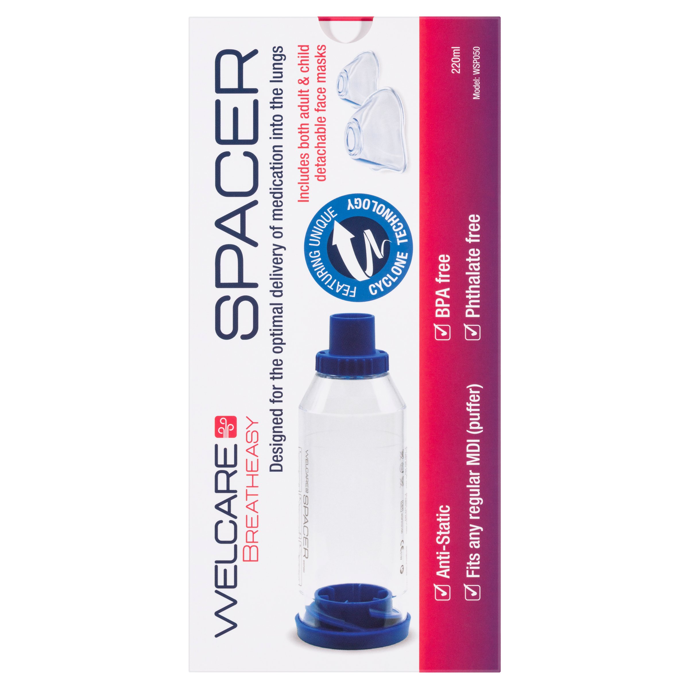 Welcare Spacer With Child & Adult Mask 1 each - Image 2
