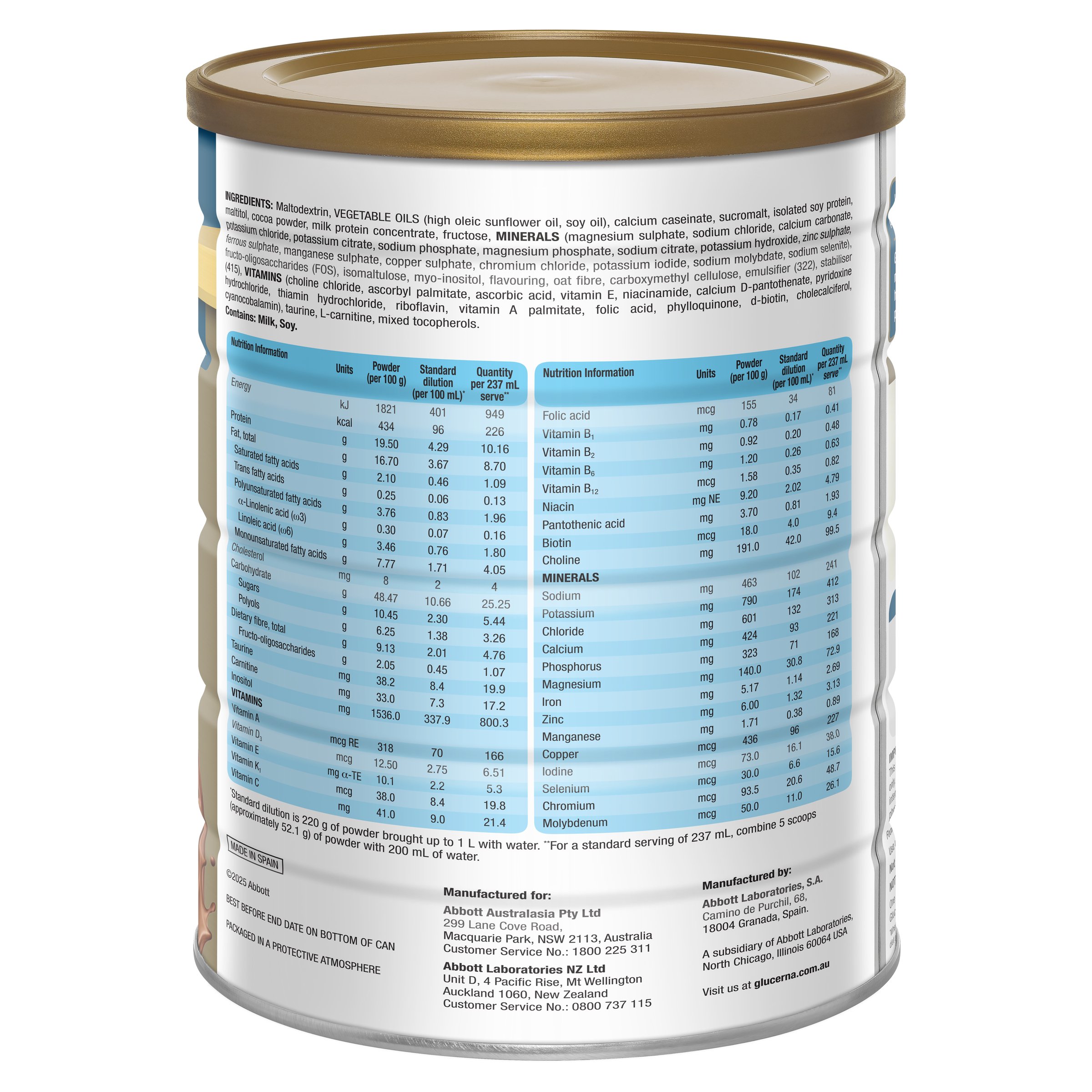 Glucerna Chocolate Flavour 850g - Image 3
