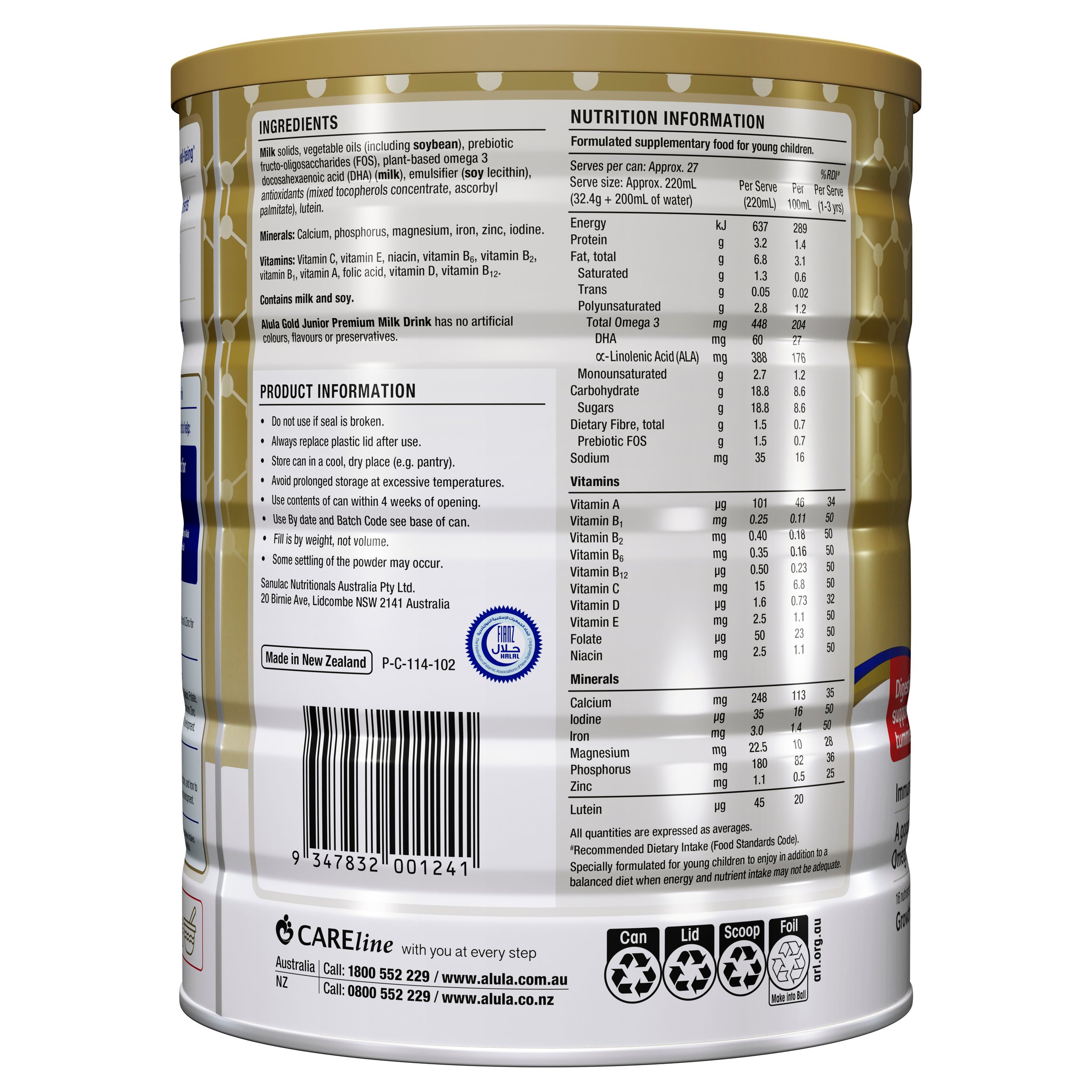 Alula Gold 4 2 Years+ Junior 900g - Image 2