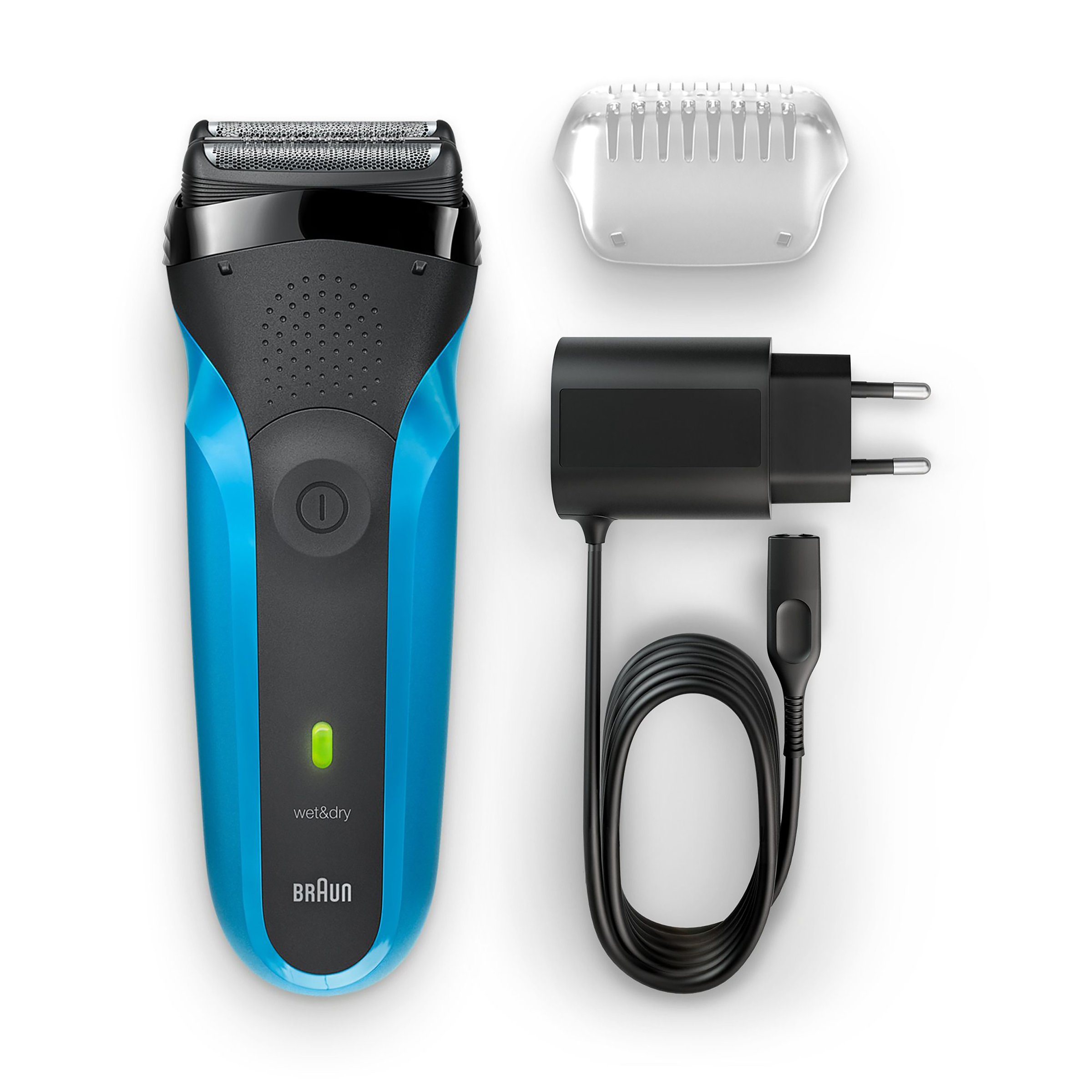 Braun Series 3 - 310S Rechargeable Wet & Dry Electric Shaver Blue 1 unit - Image 7