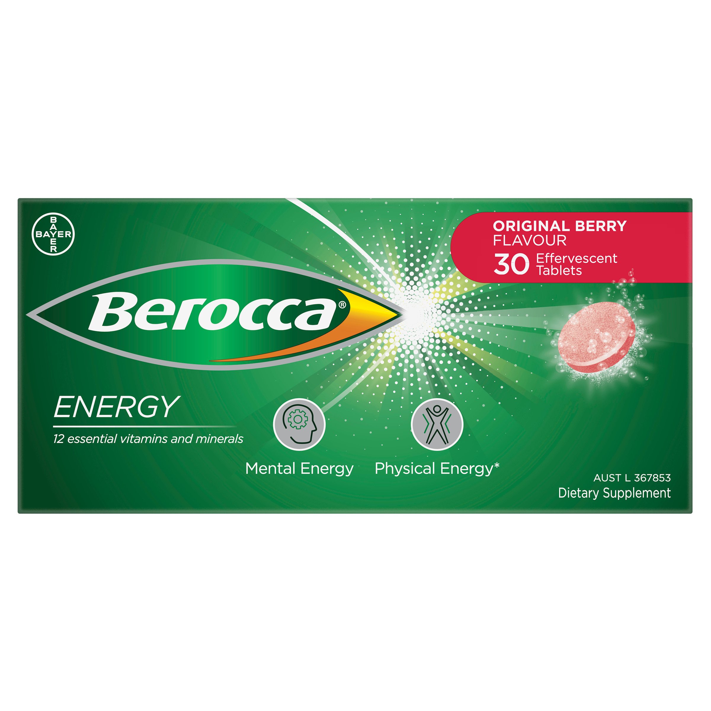 Berocca Energy Original Berry 30 tablets - Image 1