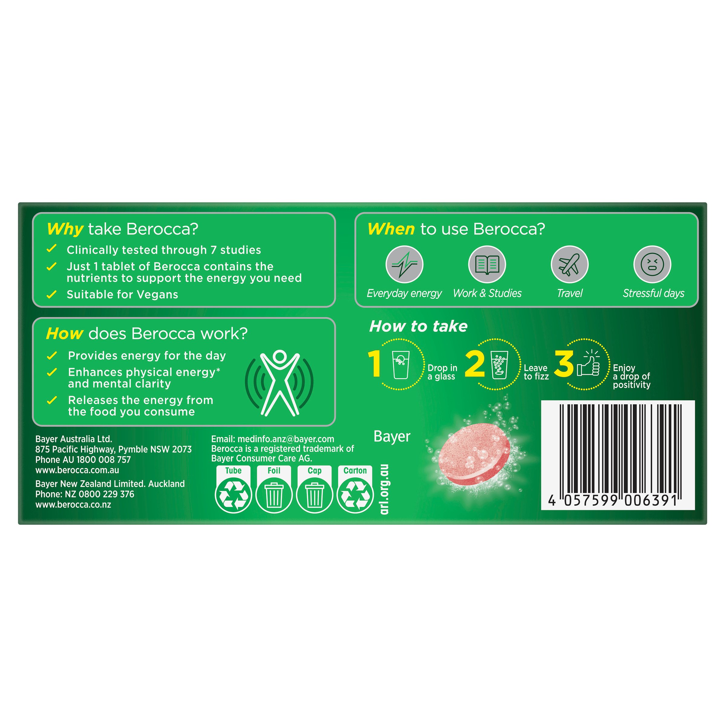 Berocca Energy Original Berry 30 tablets - Image 2