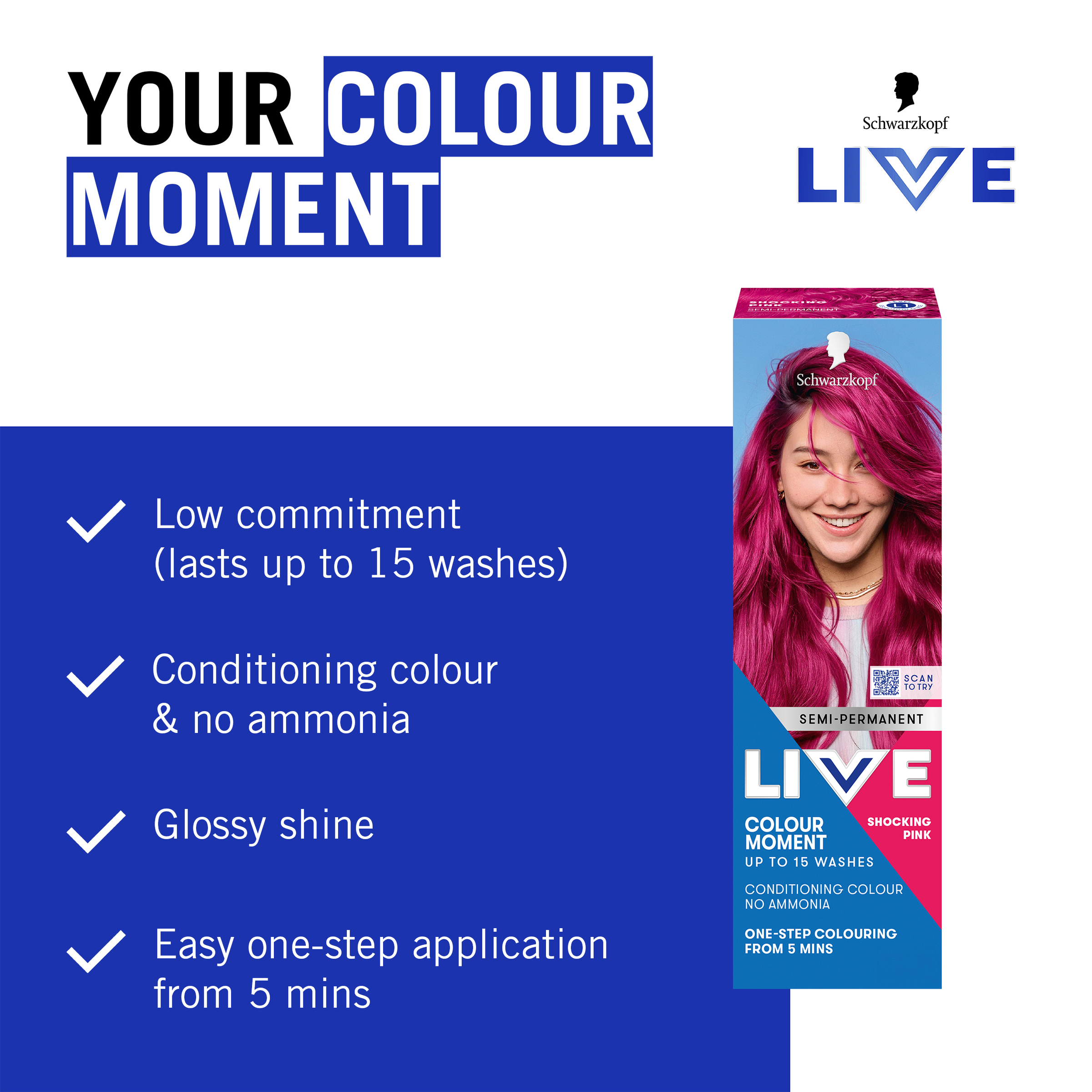 Schwarzkopf LIVE Colour UBs Shocking Pink Semi Permanent 75ml - Image 11