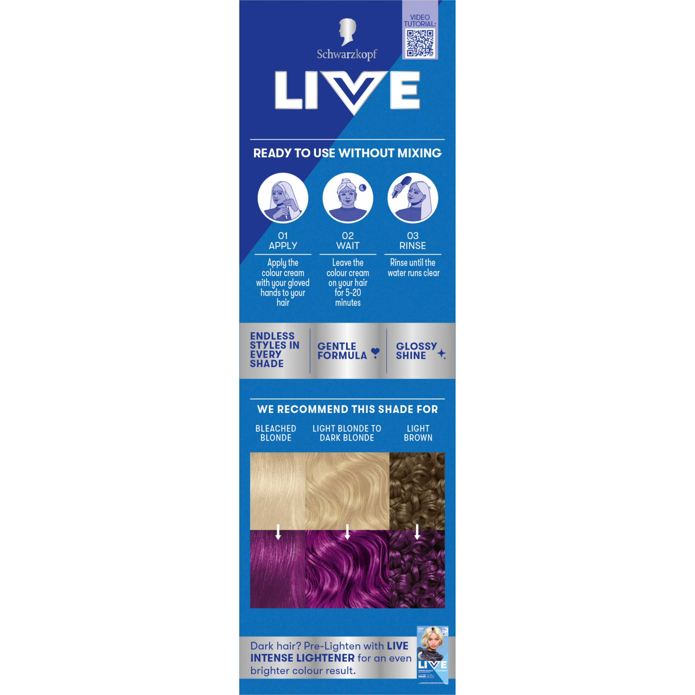 Schwarzkopf LIVE Colour UBs Magnetic Purple Semi Permanent 75ml - Image 2