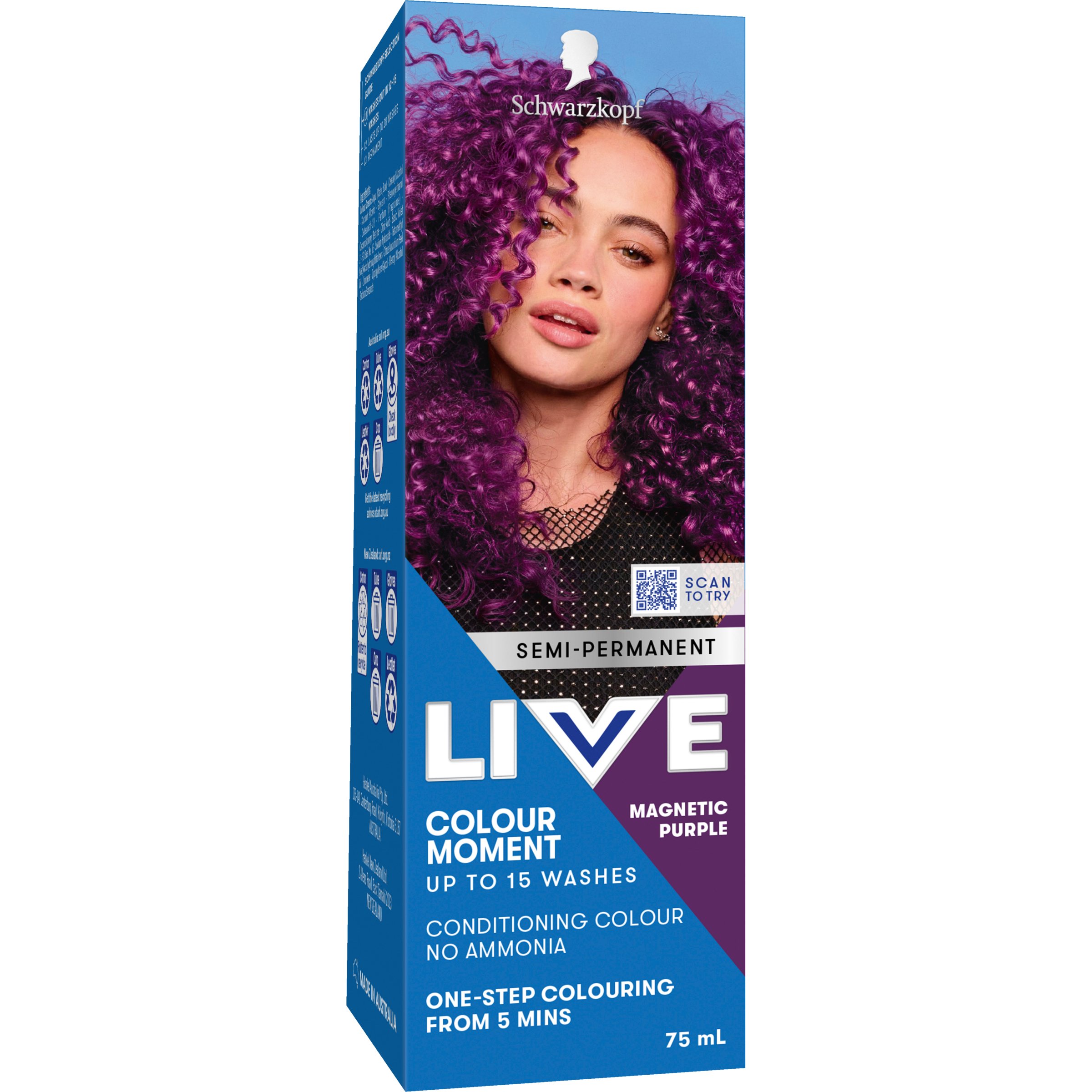 Schwarzkopf LIVE Colour UBs Magnetic Purple Semi Permanent 75ml - Image 14