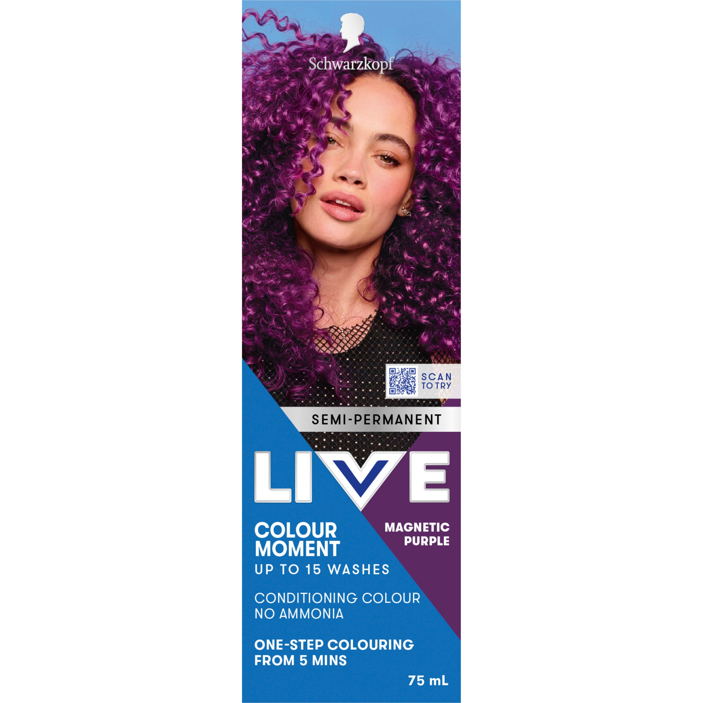 Schwarzkopf LIVE Colour UBs Magnetic Purple Semi Permanent 75ml - Image 1