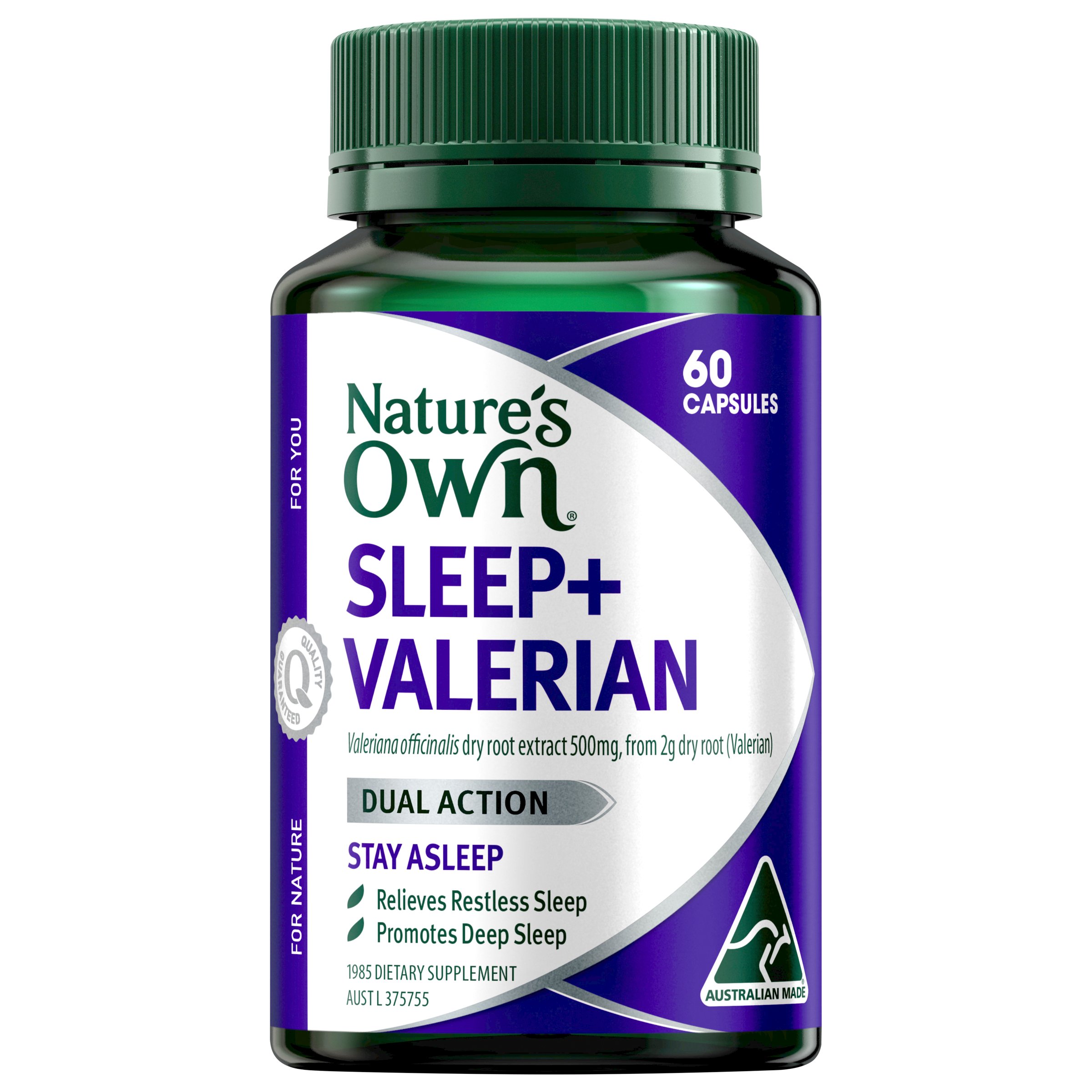 Nature's Own Sleep+ Valerian 60 capsules - Image 1