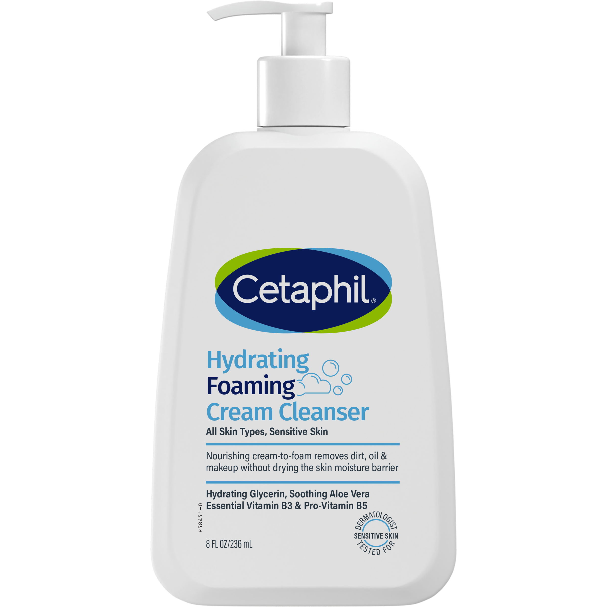 Cetaphil Hydrating Foaming Cream Cleanser 236ml - Image 1