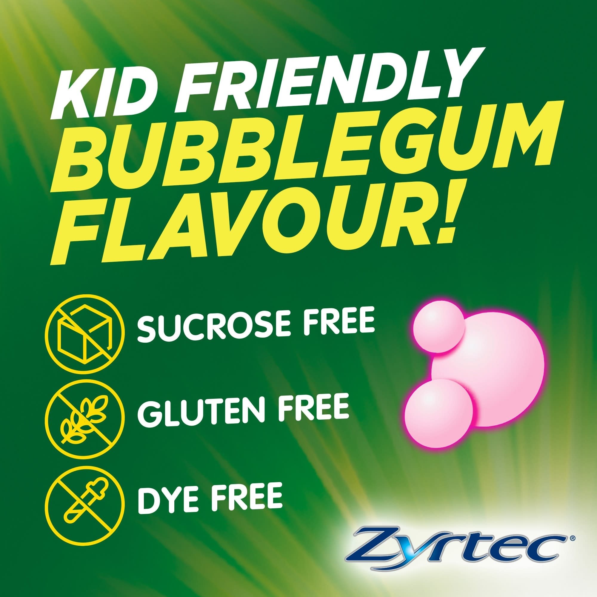 Zyrtec Kids Liquid Bubble Gum 60ml - Image 8