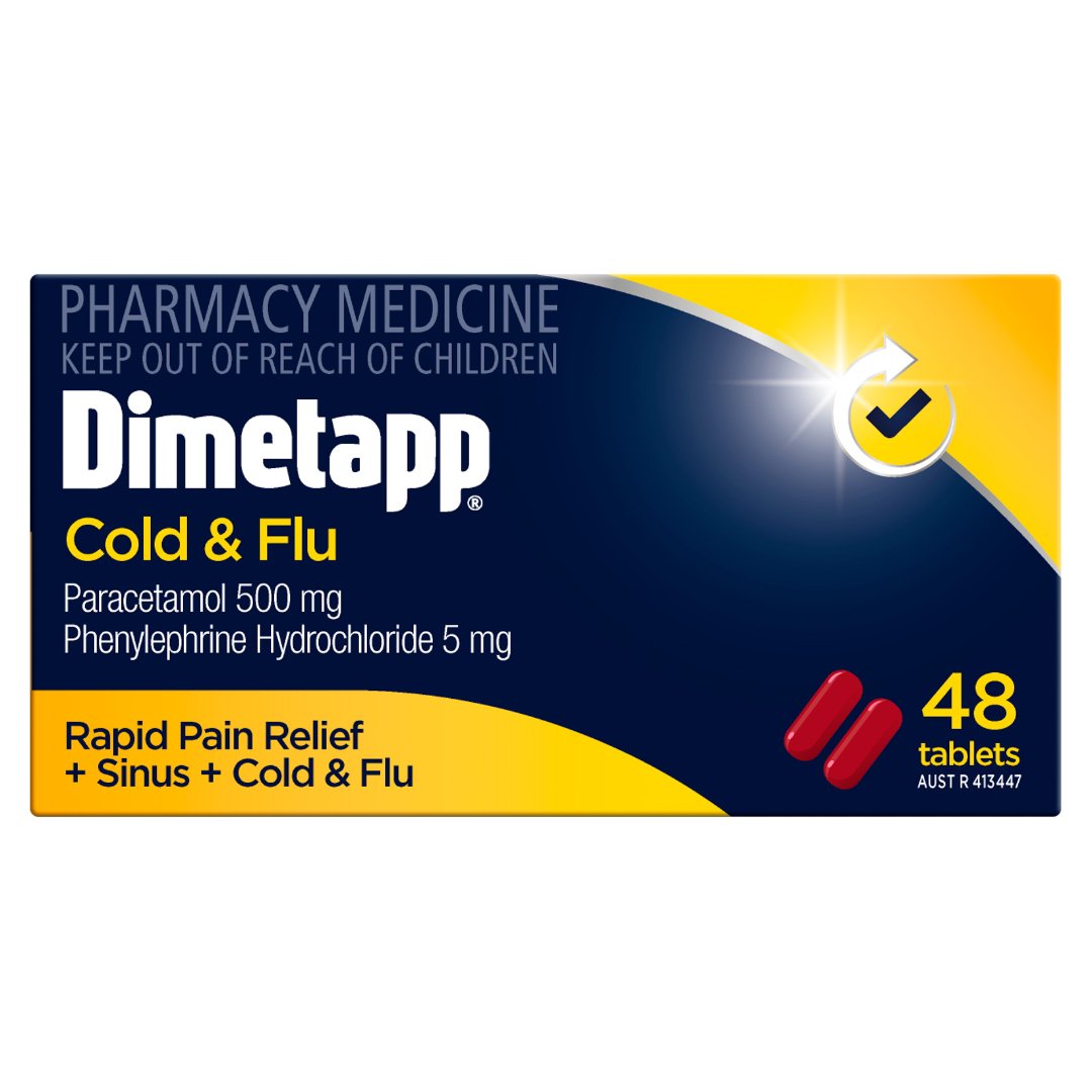 Dimetapp Cold & Flu 48 tablets - Image 1
