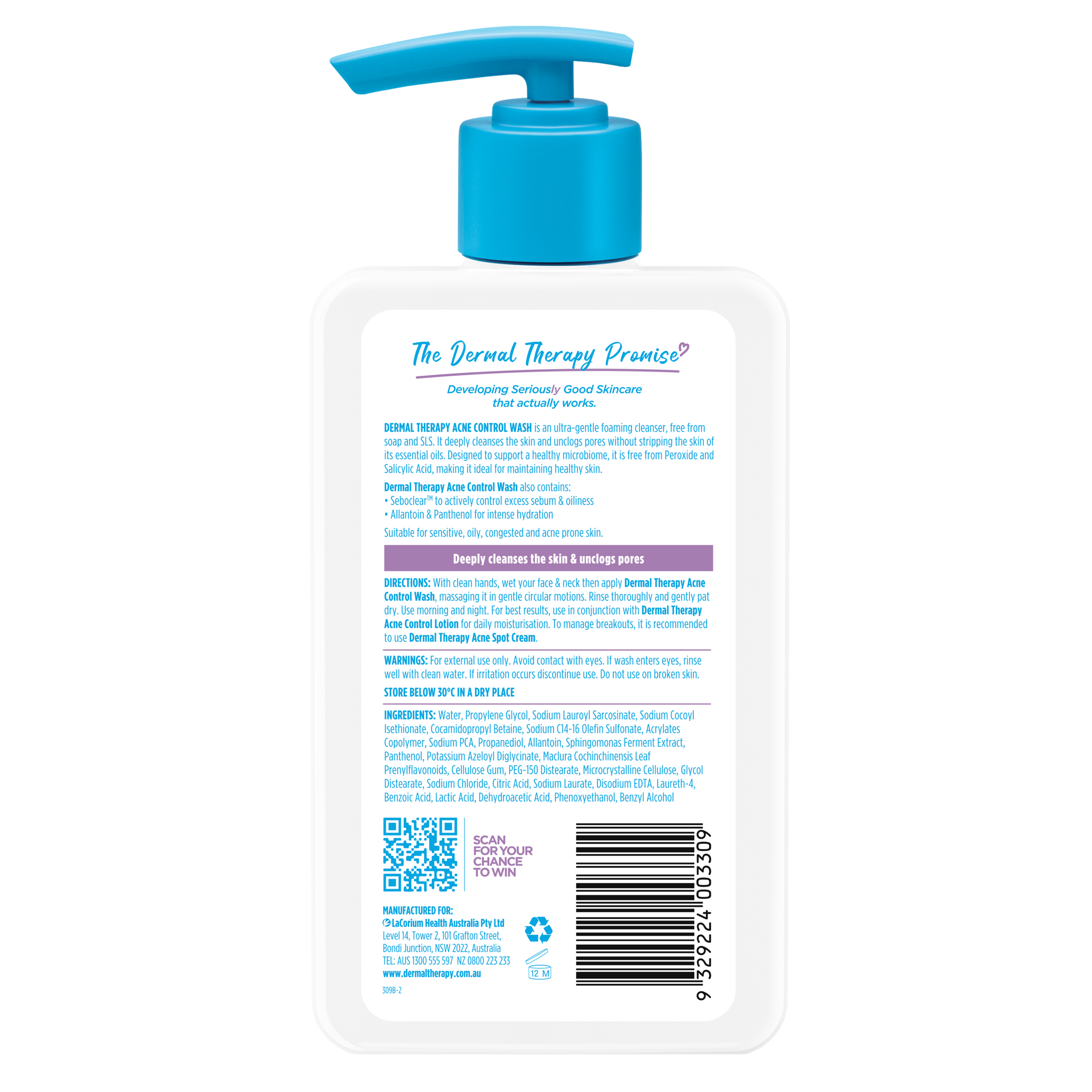 Dermal Therapy Acne Control Wash 175ml - Image 2
