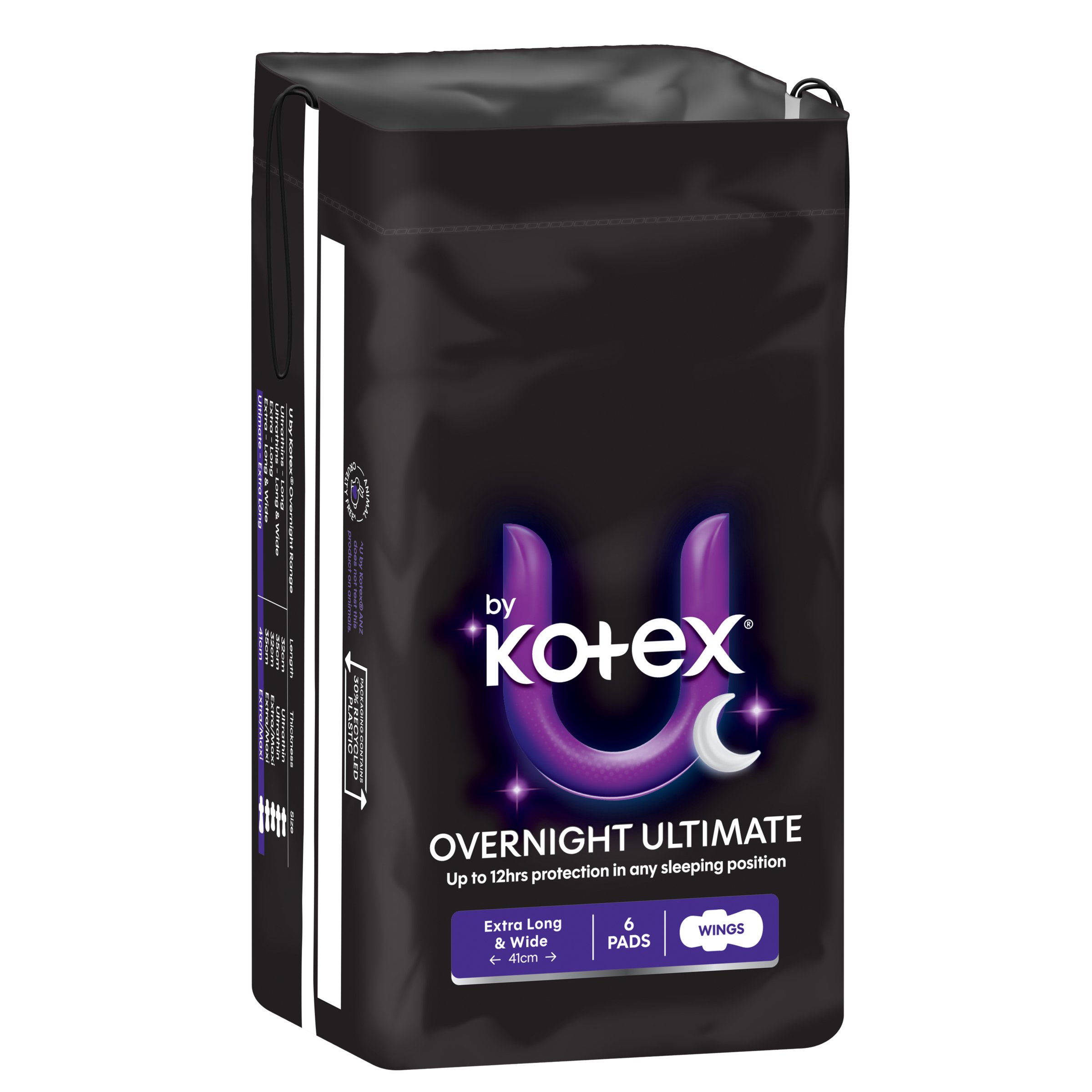 U By Kotex Maxi Ultimate Overnight Wing 6 - 41cm - Image 9