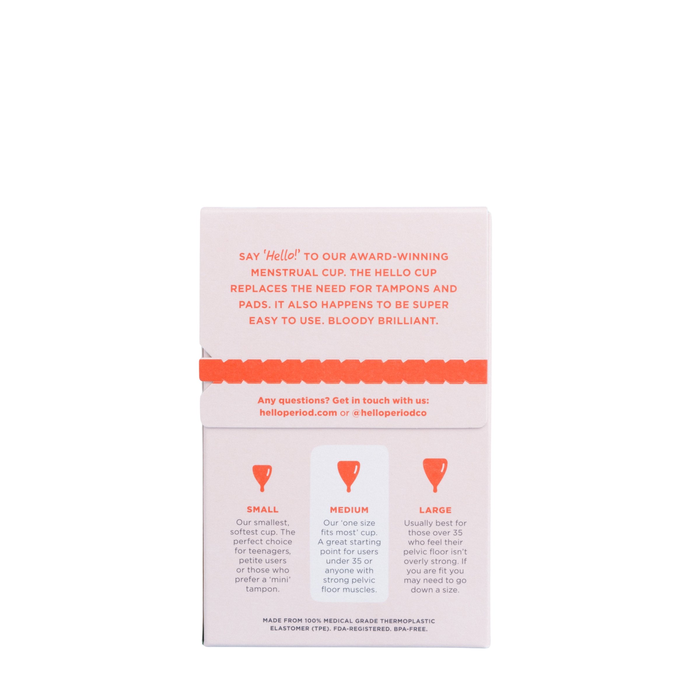Hello Period Average Cervix Cup Medium Blue 60g - Image 2