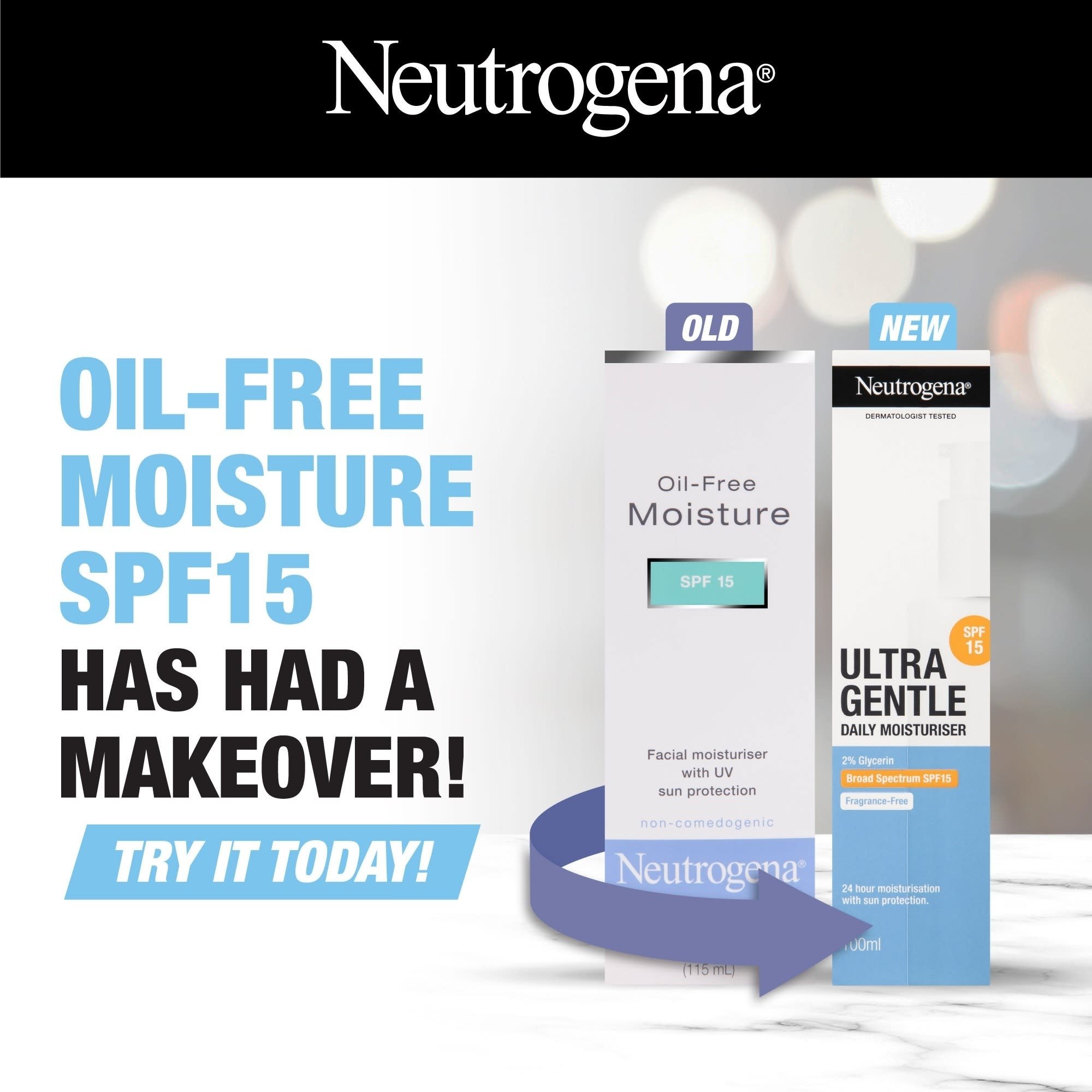 Neutrogena Ultra Gentle Moisturiser SPF15 - 100ml - Image 8