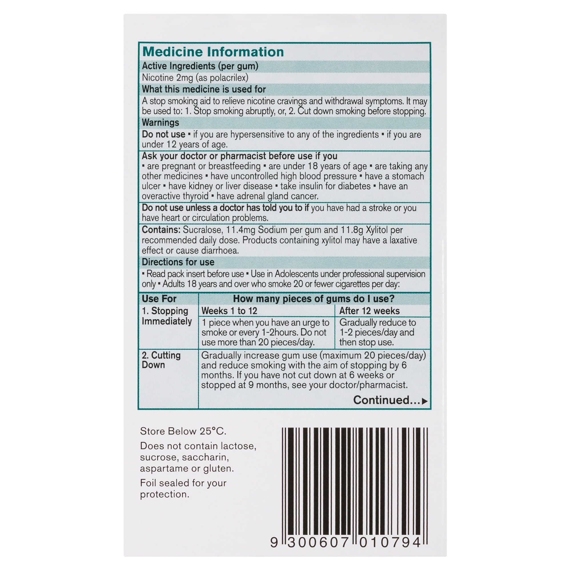 Nicorette Gum Icy Mint 2mg 75 pieces - Image 2