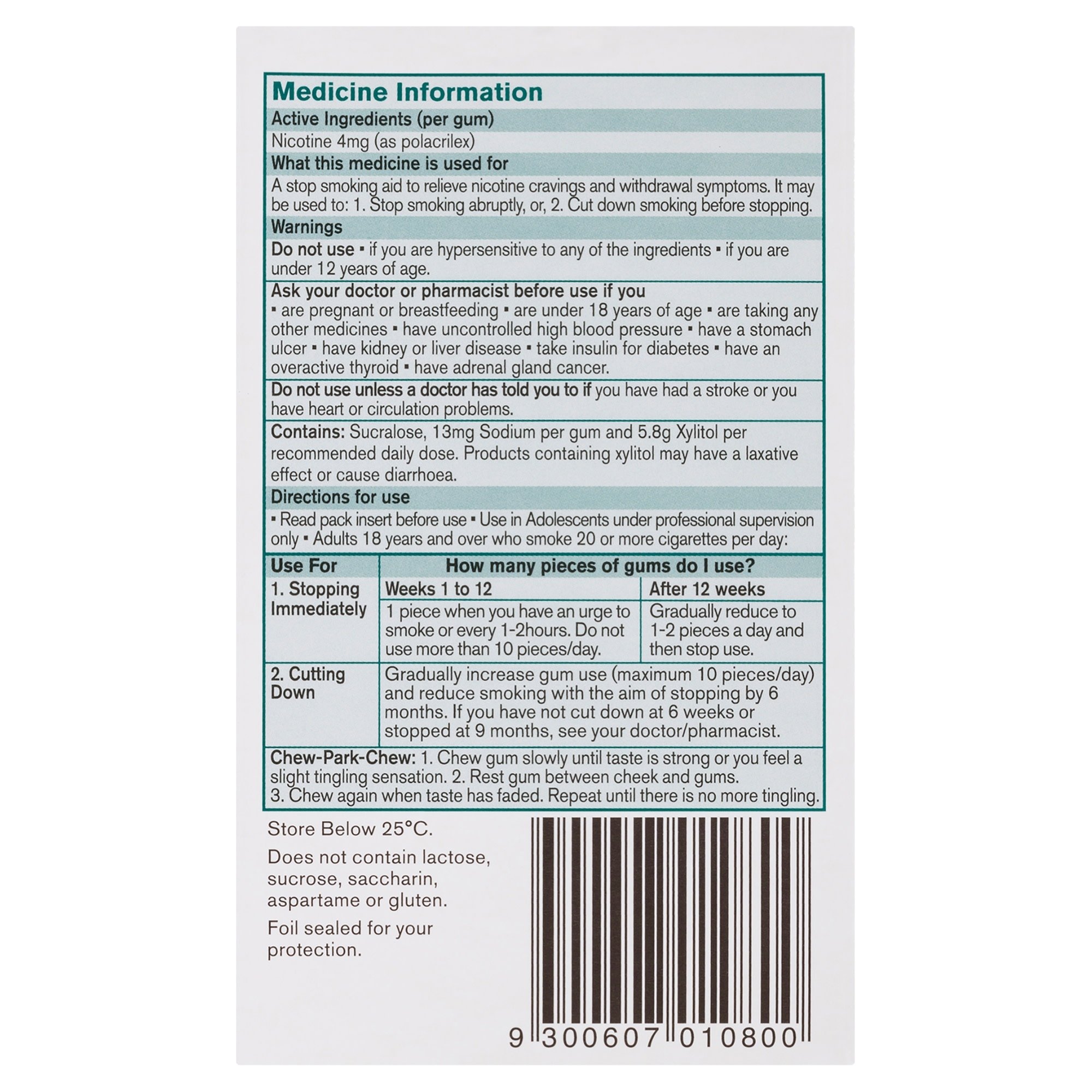 Nicorette Gum Icy Mint 4mg 75 pieces - Image 2