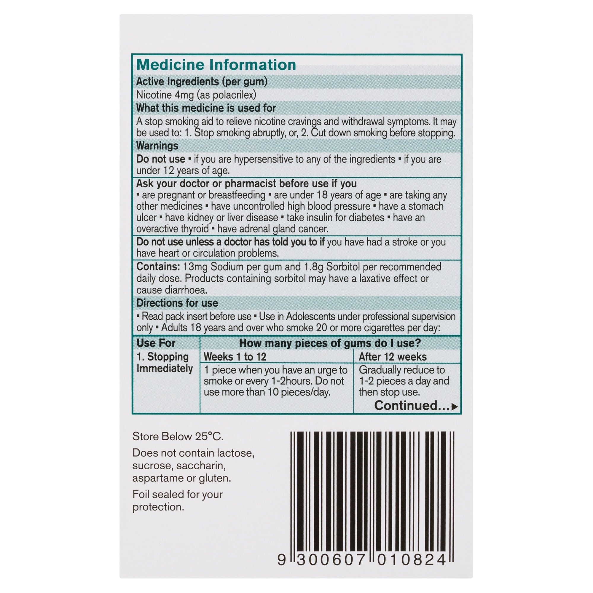 Nicorette Gum Classic 4mg 75 pieces - Image 2