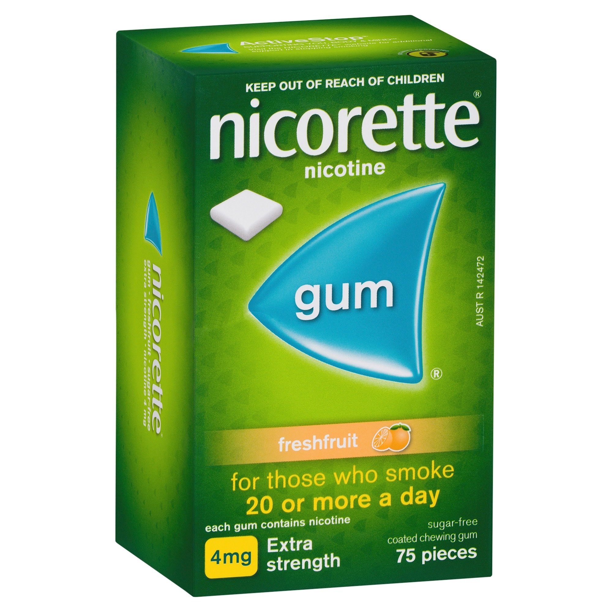 Nicorette Gum Freshfruit 4mg 75 pieces - Image 6
